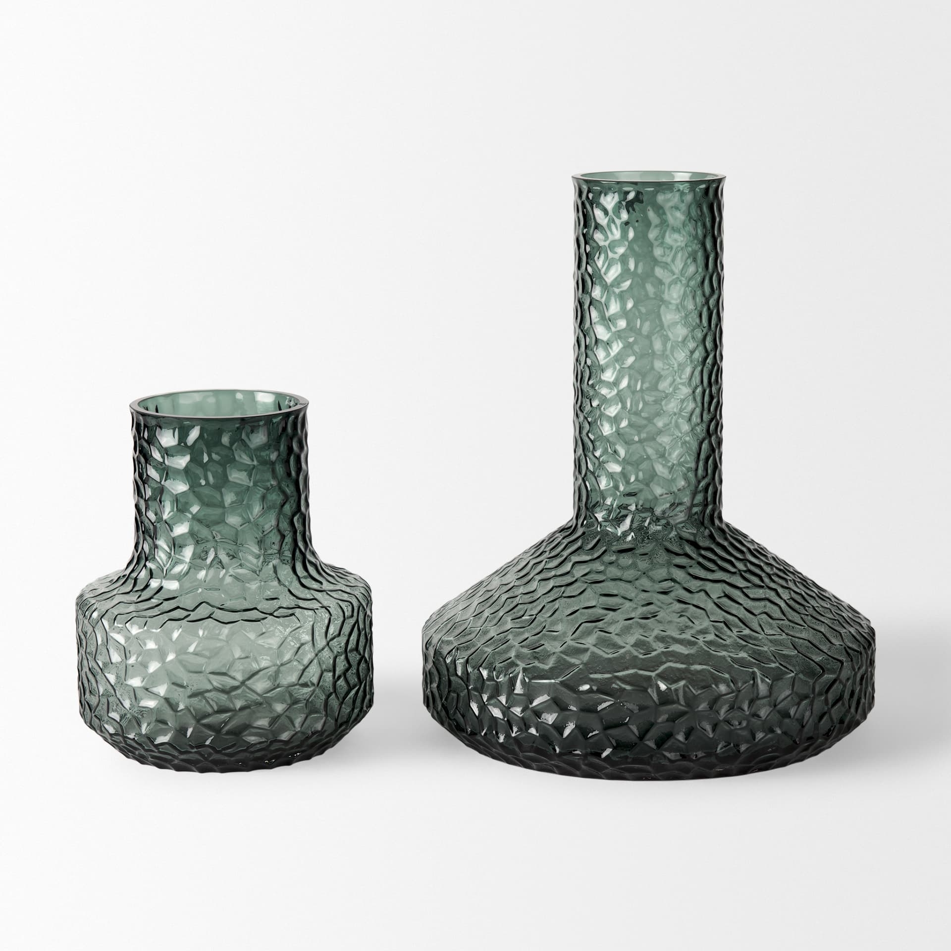 Jolene 11.8" Green Waterglass Glass Vase — product photograph