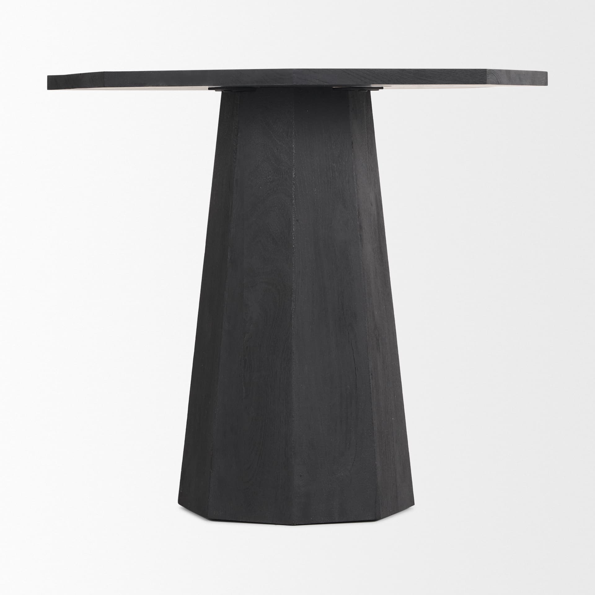 Maxine Hexagonal Black Wood Foyer Table — product photograph