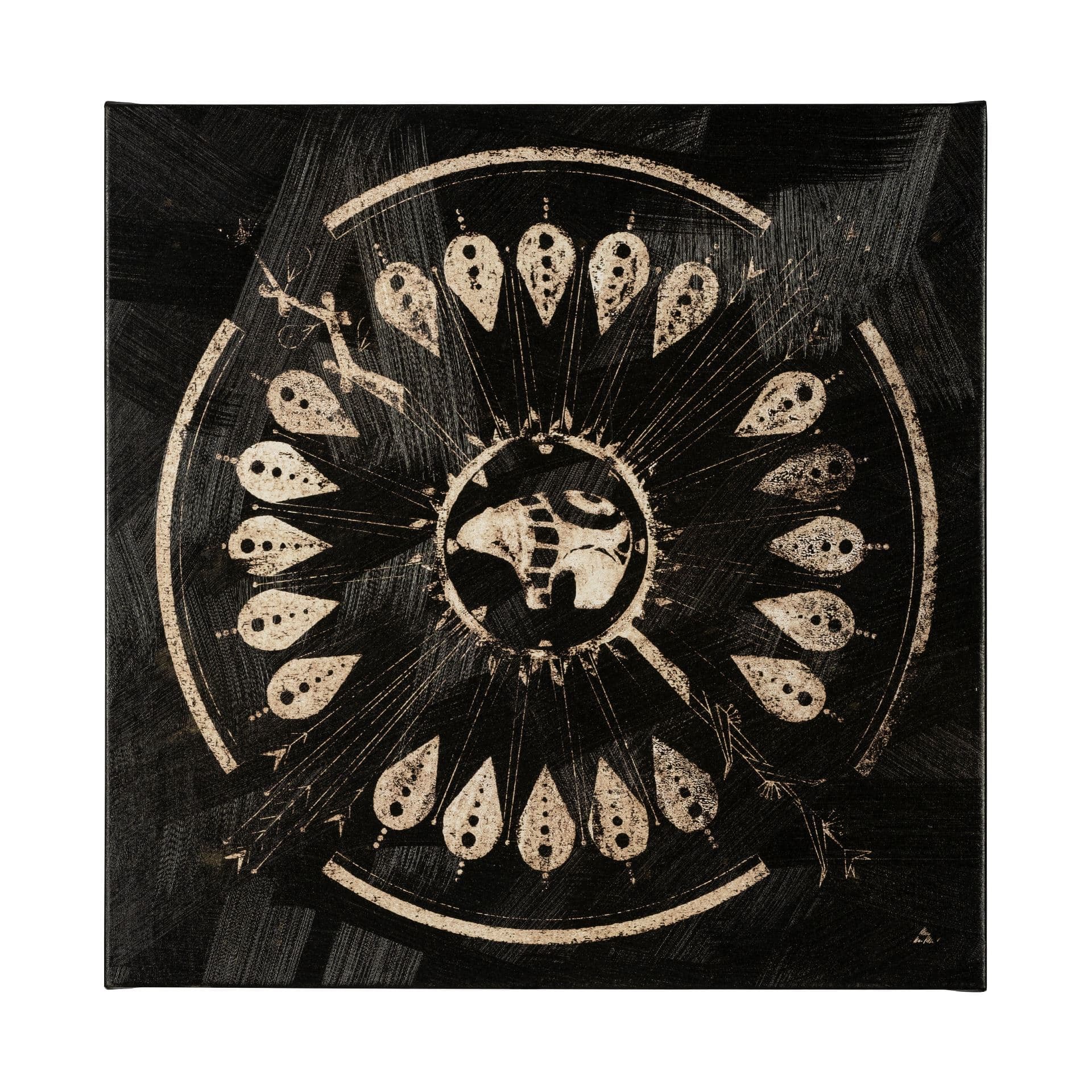 Sandpainting-Ink II by Chad Mackay a Hand Embellished Textured Canvas — product photograph