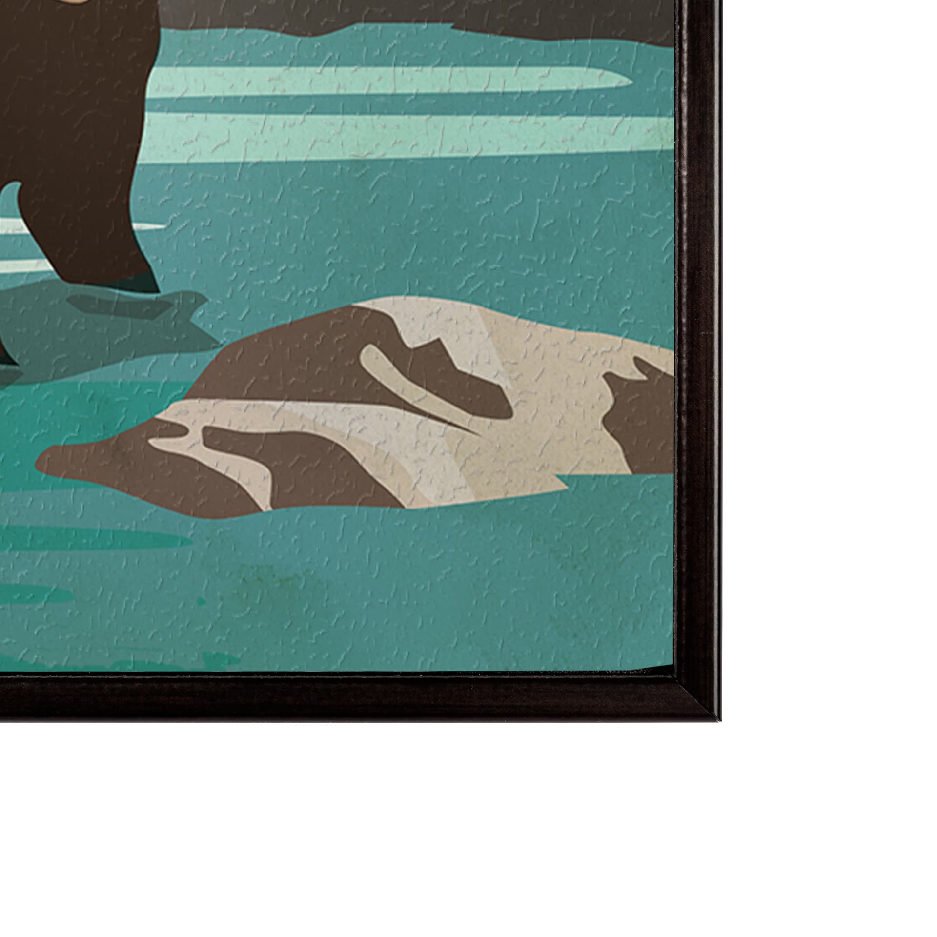 Alaska Go USA (SM) by Mercana Studio a Hand Embellished Decograph Framed Art Print — product photograph