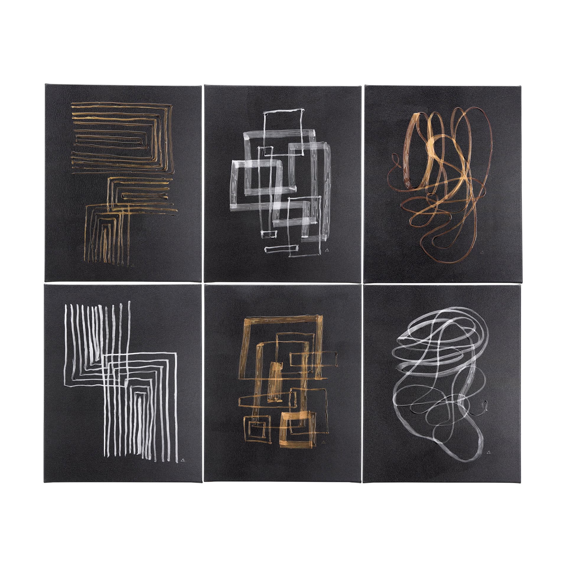 Lines II by Mercana Studio a Hand Embellished Textured Canvas — product photograph
