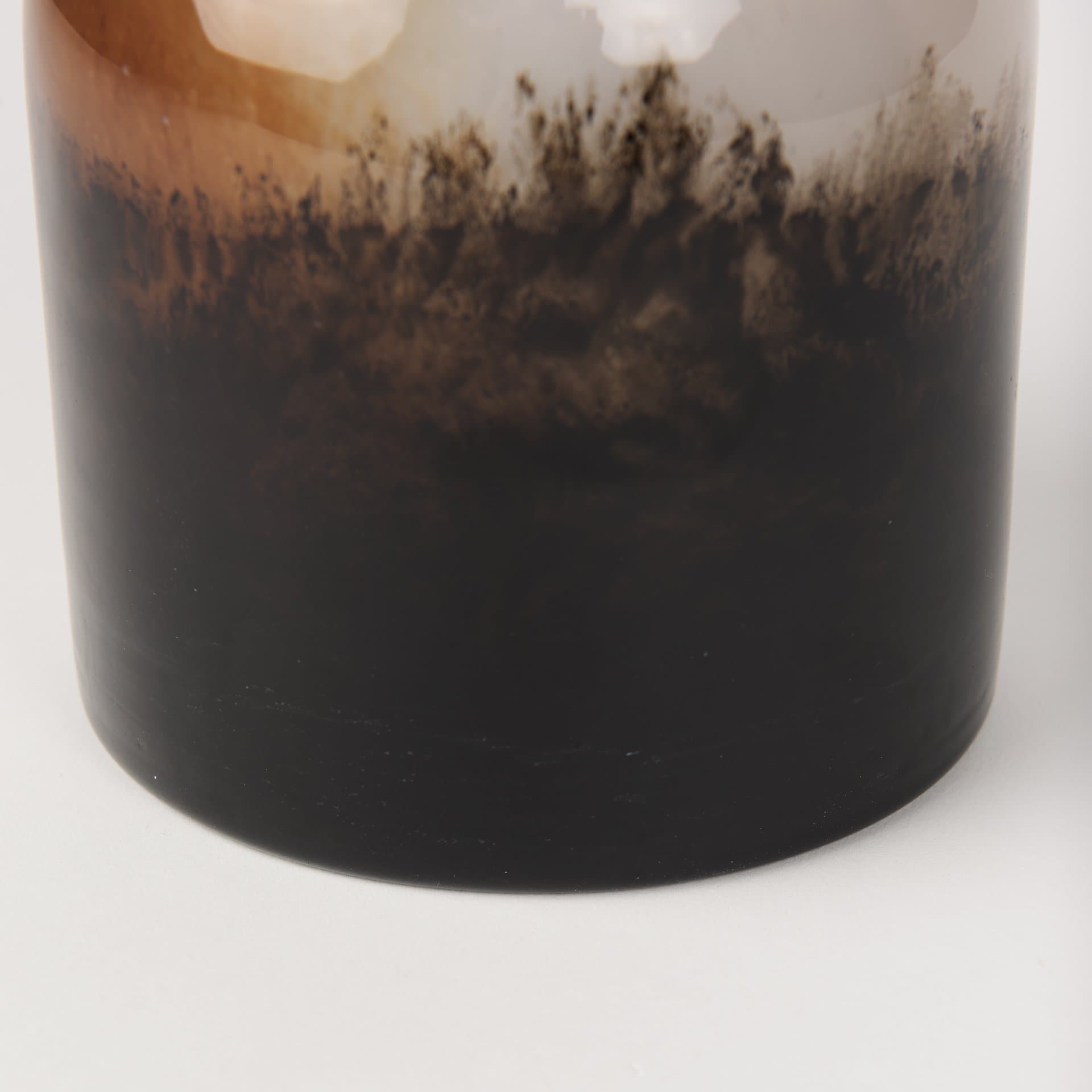 Marans Short Amber Multi-Color Glass Vase — product photograph