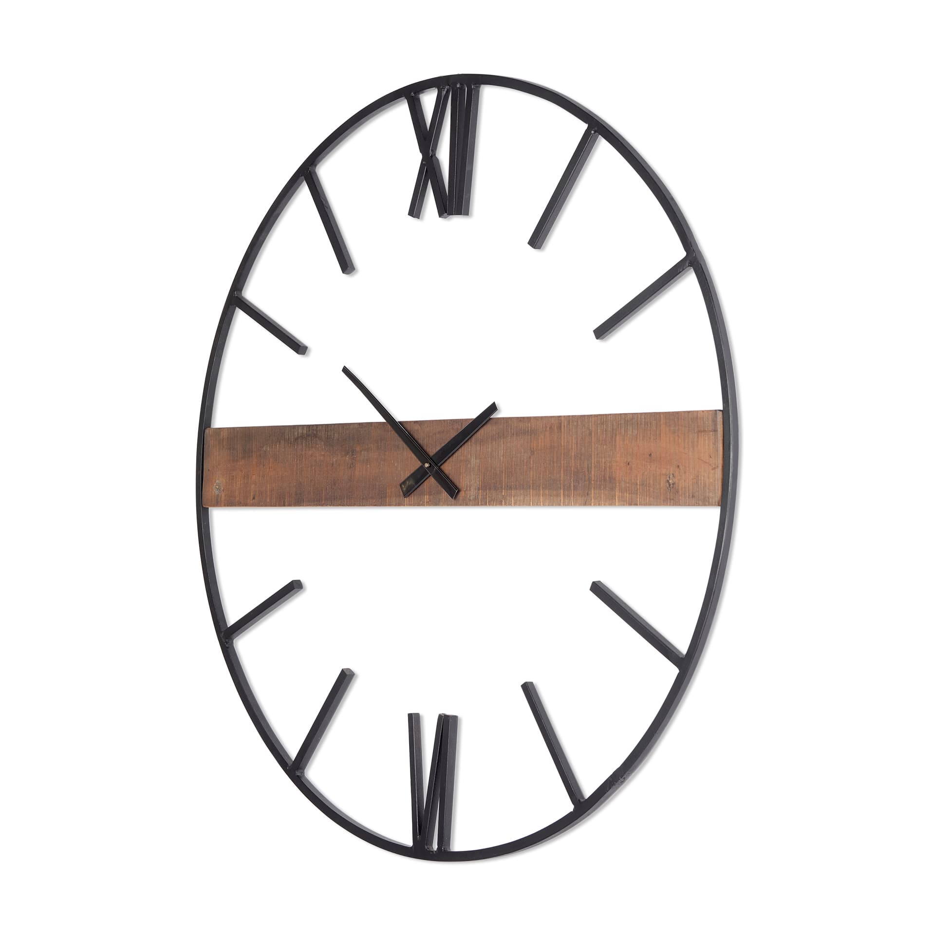 Roman 36" Round Oversize Industrial Wall Clock — product photograph