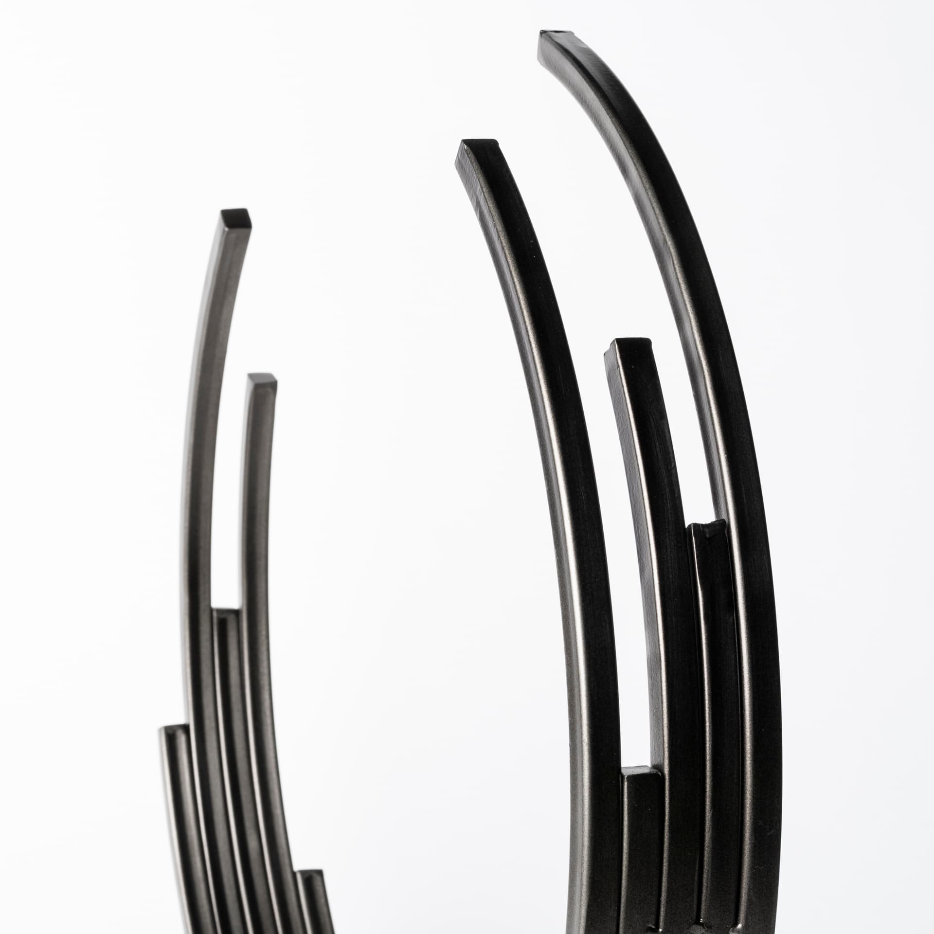 Taj (Large) 21L x 3W Black Broken Halo Decorative Object — product photograph