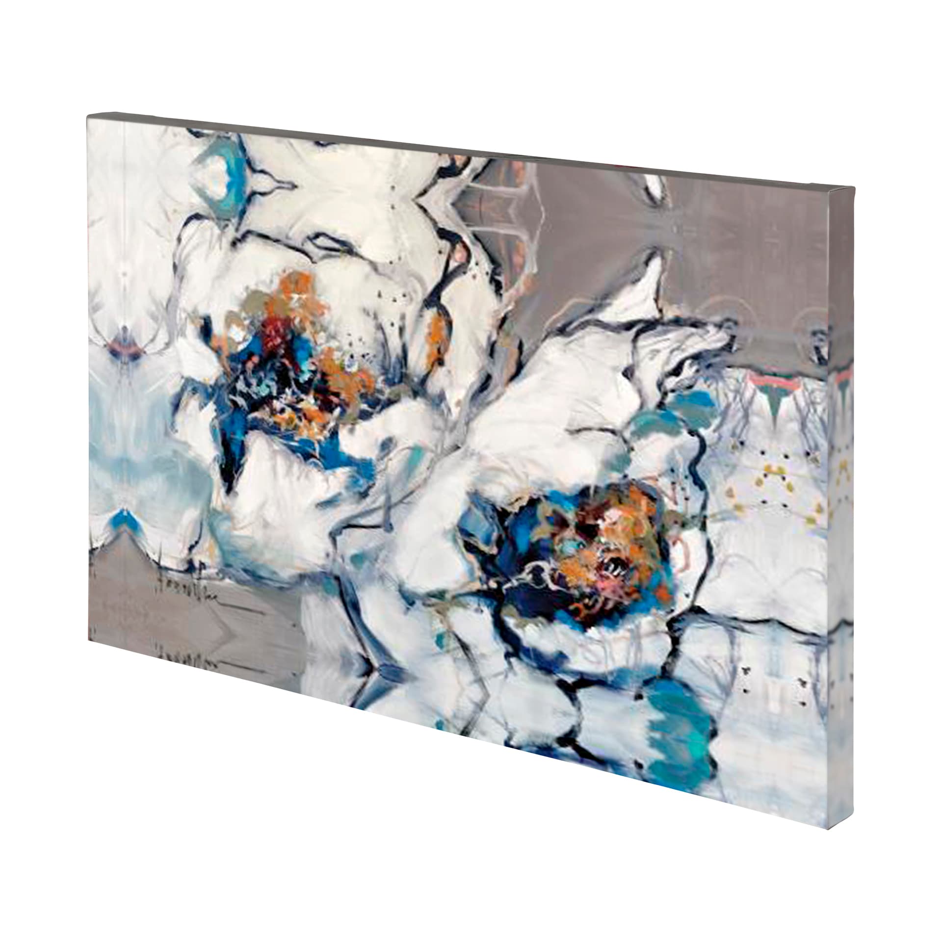Softly Blooming by Mercana Studio a Hand Embellished Textured Canvas — product photograph