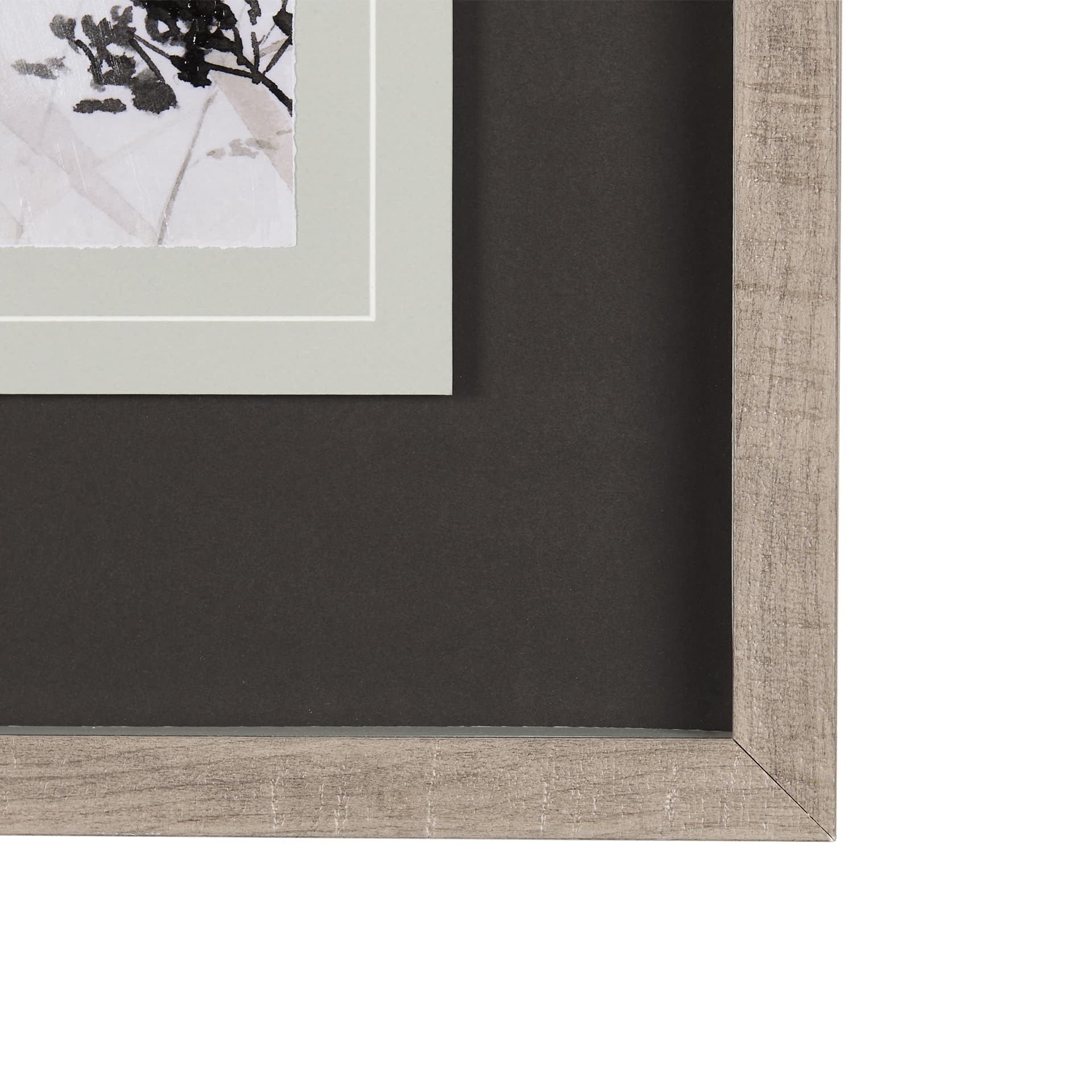 Meadow L by Mercana Studio a Hand Embellished Textured Framed Art Print Matted under Glass — product photograph