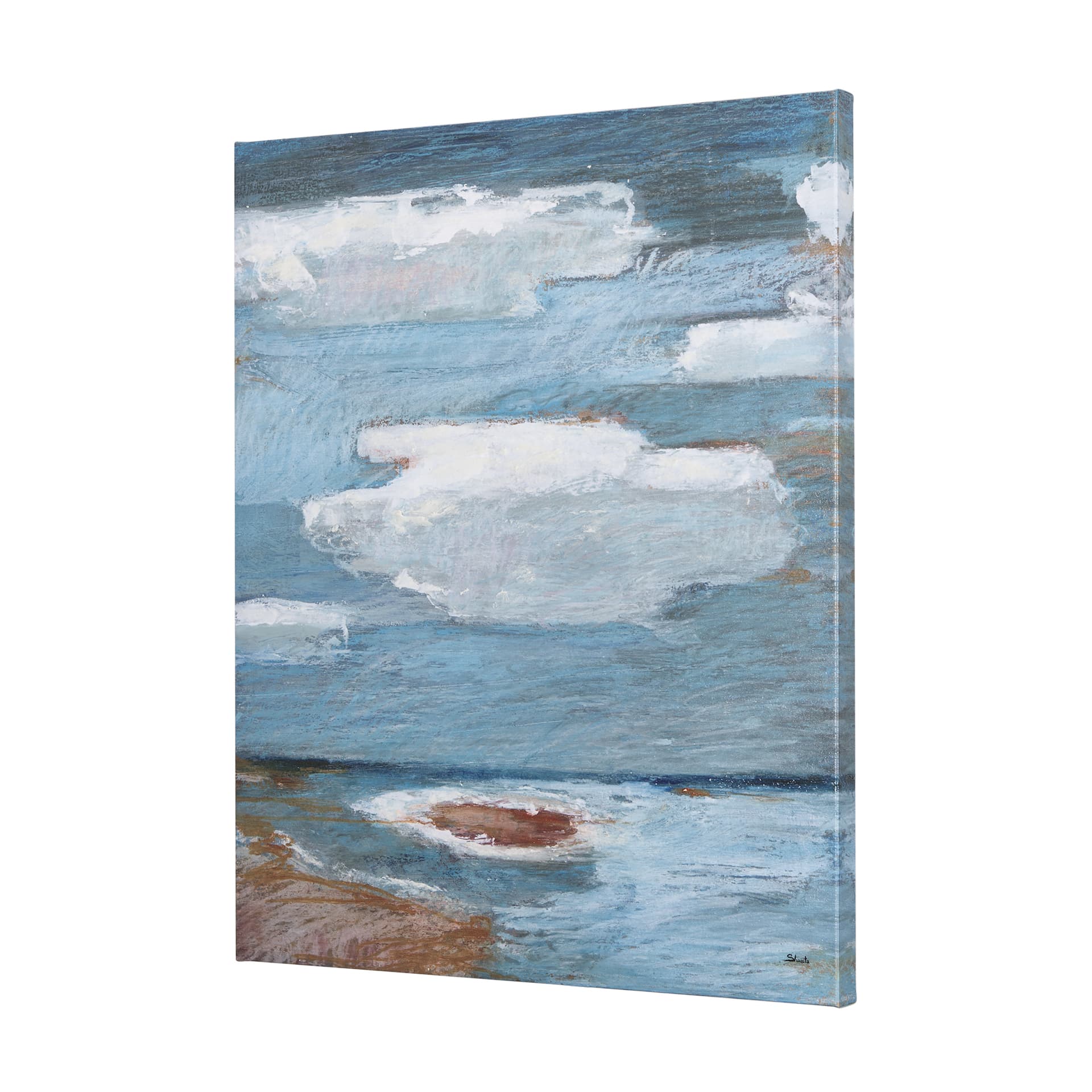 Cloud Bay I by Mercana Studio a Hand Embellished Textured Canvas — product photograph