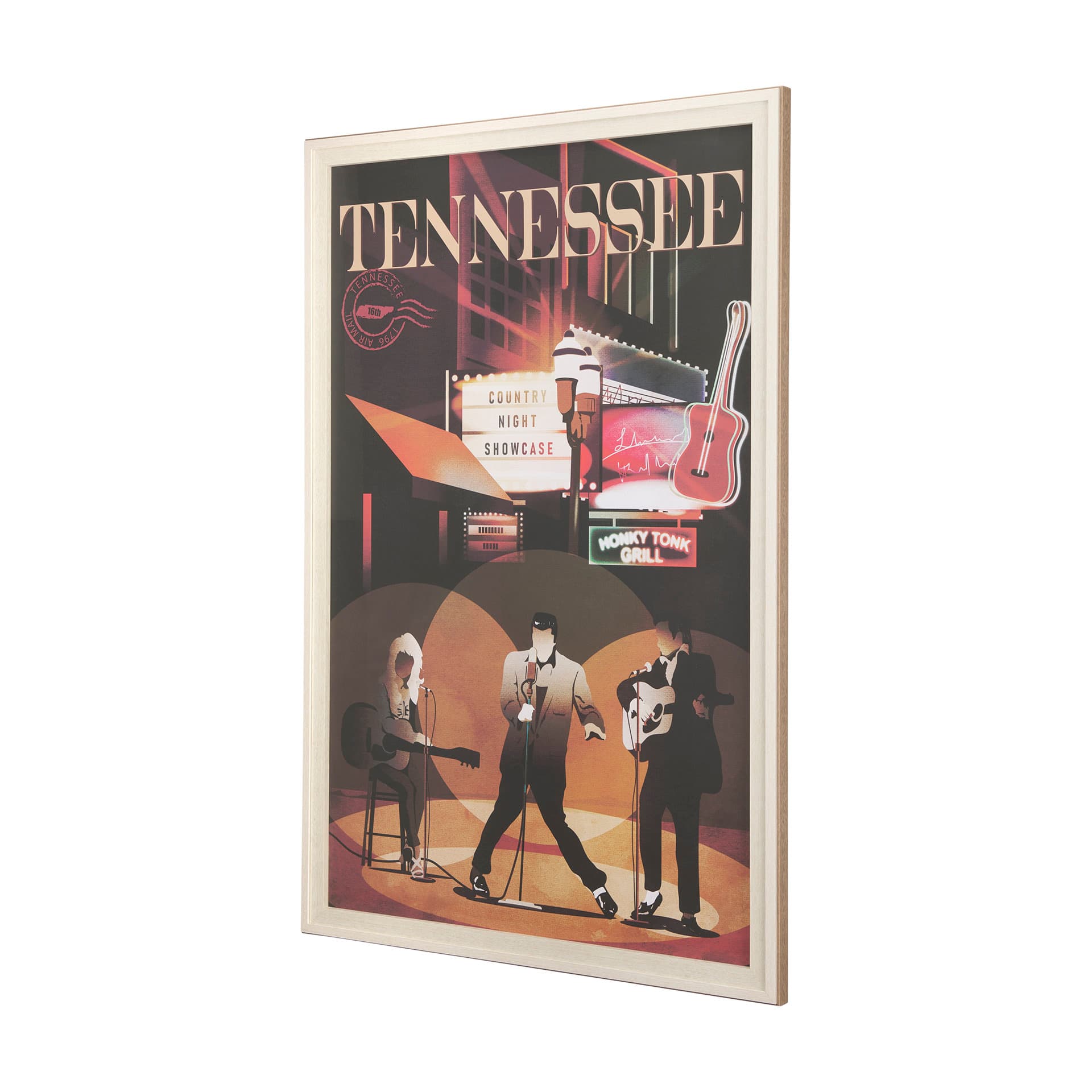Tennessee Go USA (XL) by Mercana Studio a Hand Embellished Decograph Framed Art Print under Glass — product photograph