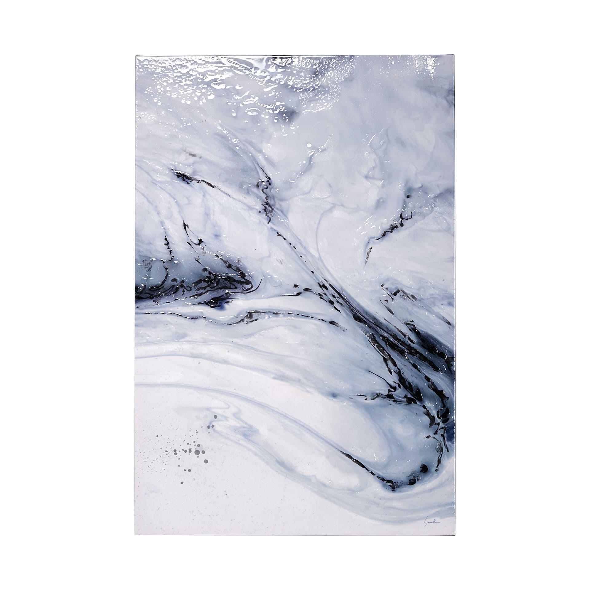 Thunderclouds I by Gabrielle Campbell a Hand Embellished Textured Canvas — product photograph
