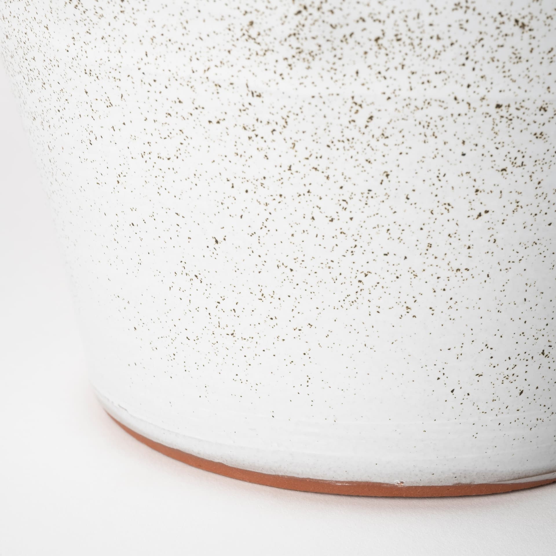 Julian Large Glossy White Ceramic Spoked Vase — product photograph