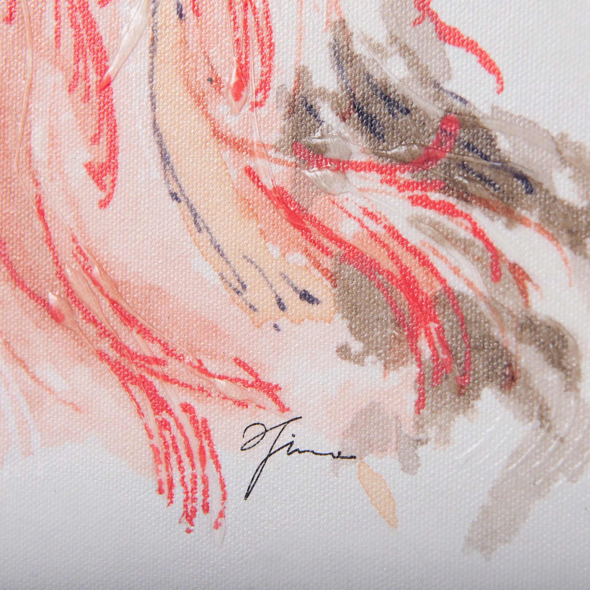 Lama II by Mercana Studio a Hand Embellished Textured Canvas — product photograph