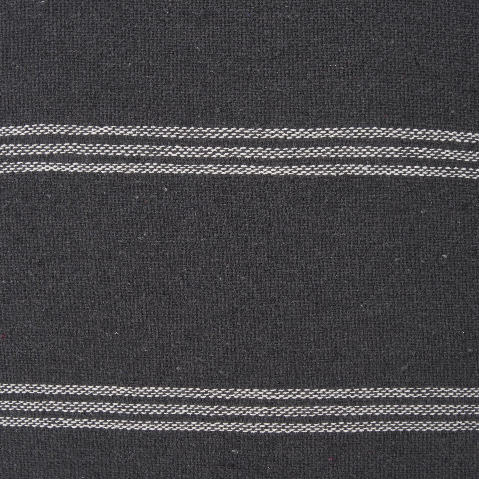 Jayme 14x26 Gray/White Striped Cotton Lumbar Pillow Cover w/Filler — product photograph