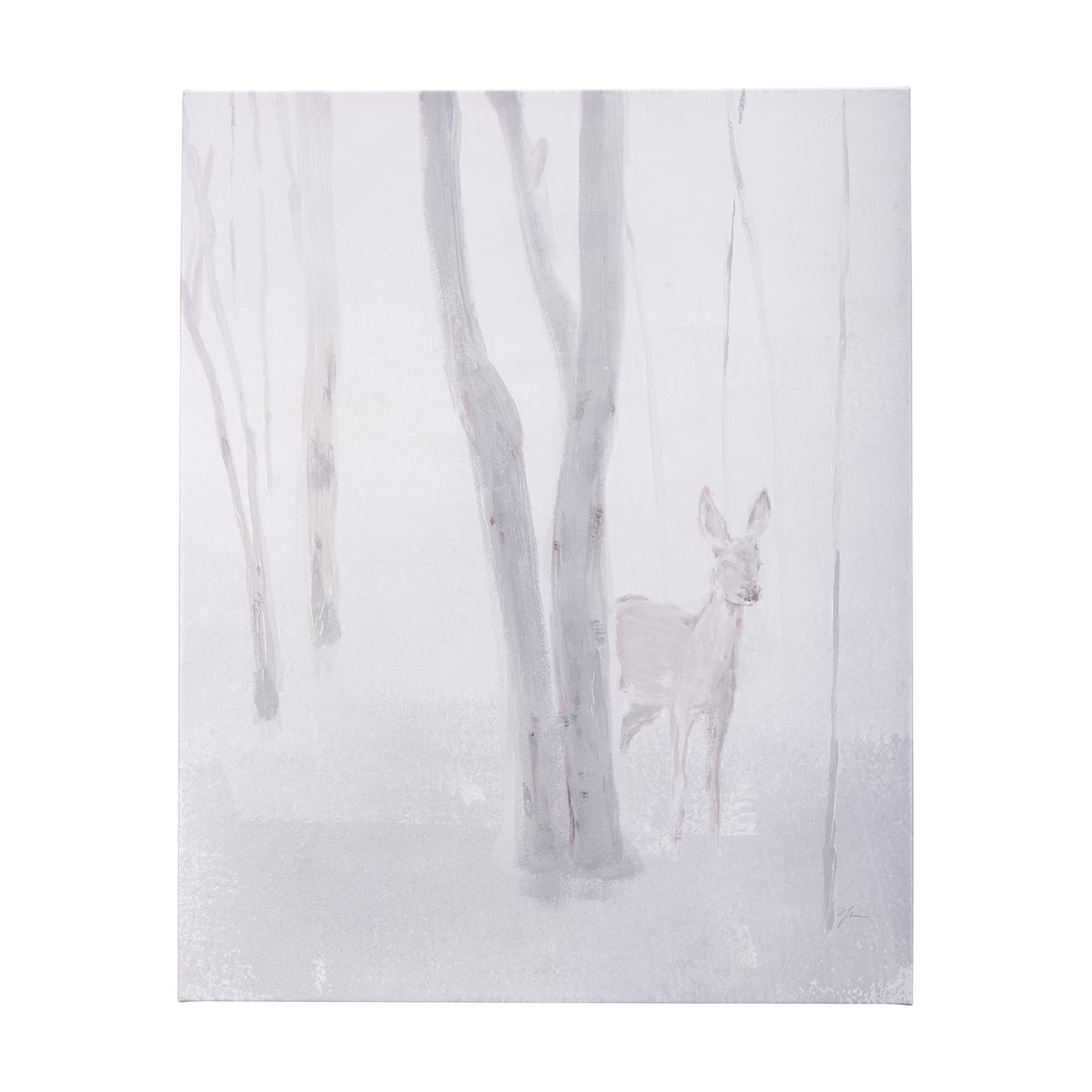 A Winter Day in Forest I by Mercana Studio a Hand Embellished Textured Canvas — product photograph