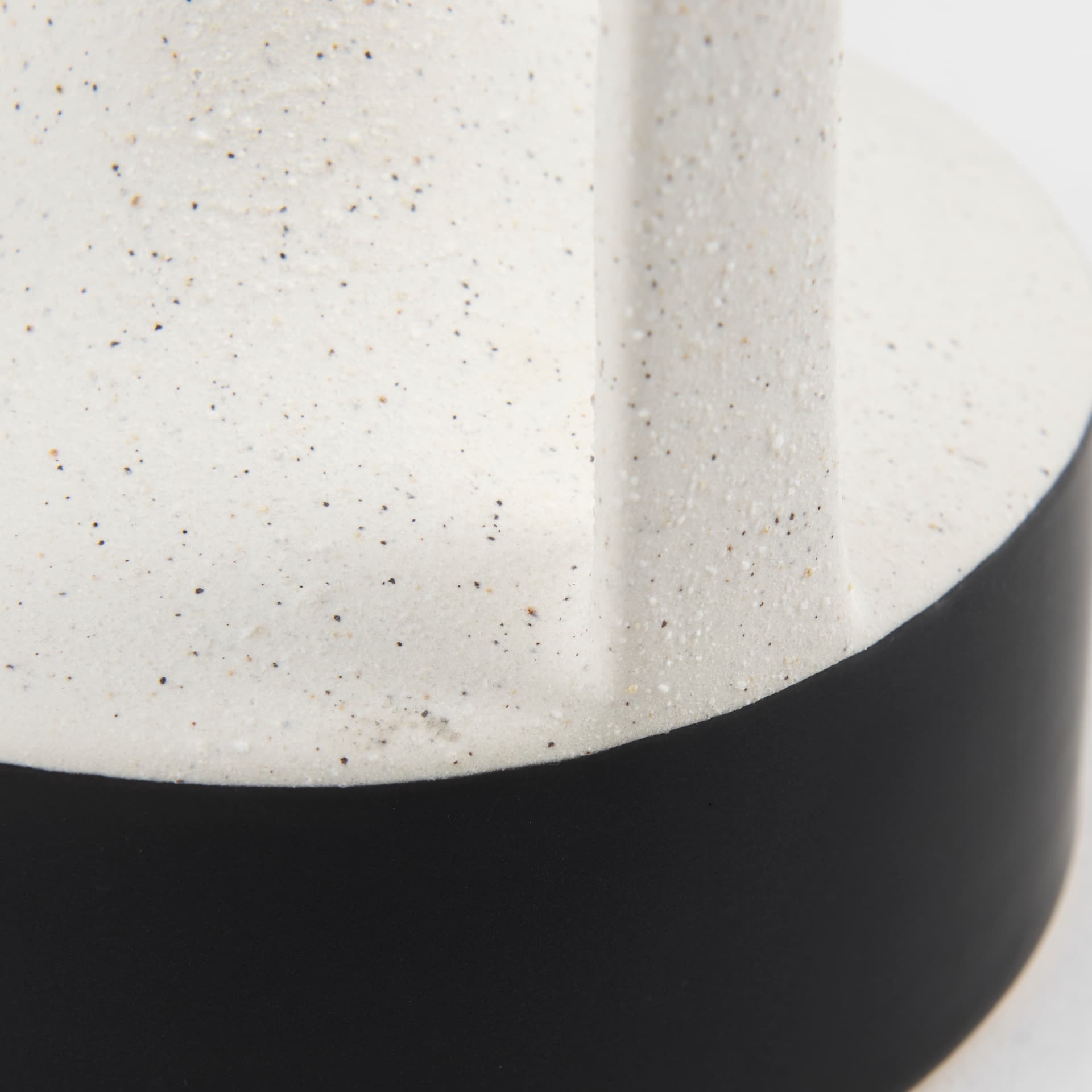 Burton 8.3H Small White and Black Ceramic Jug Vase — product photograph