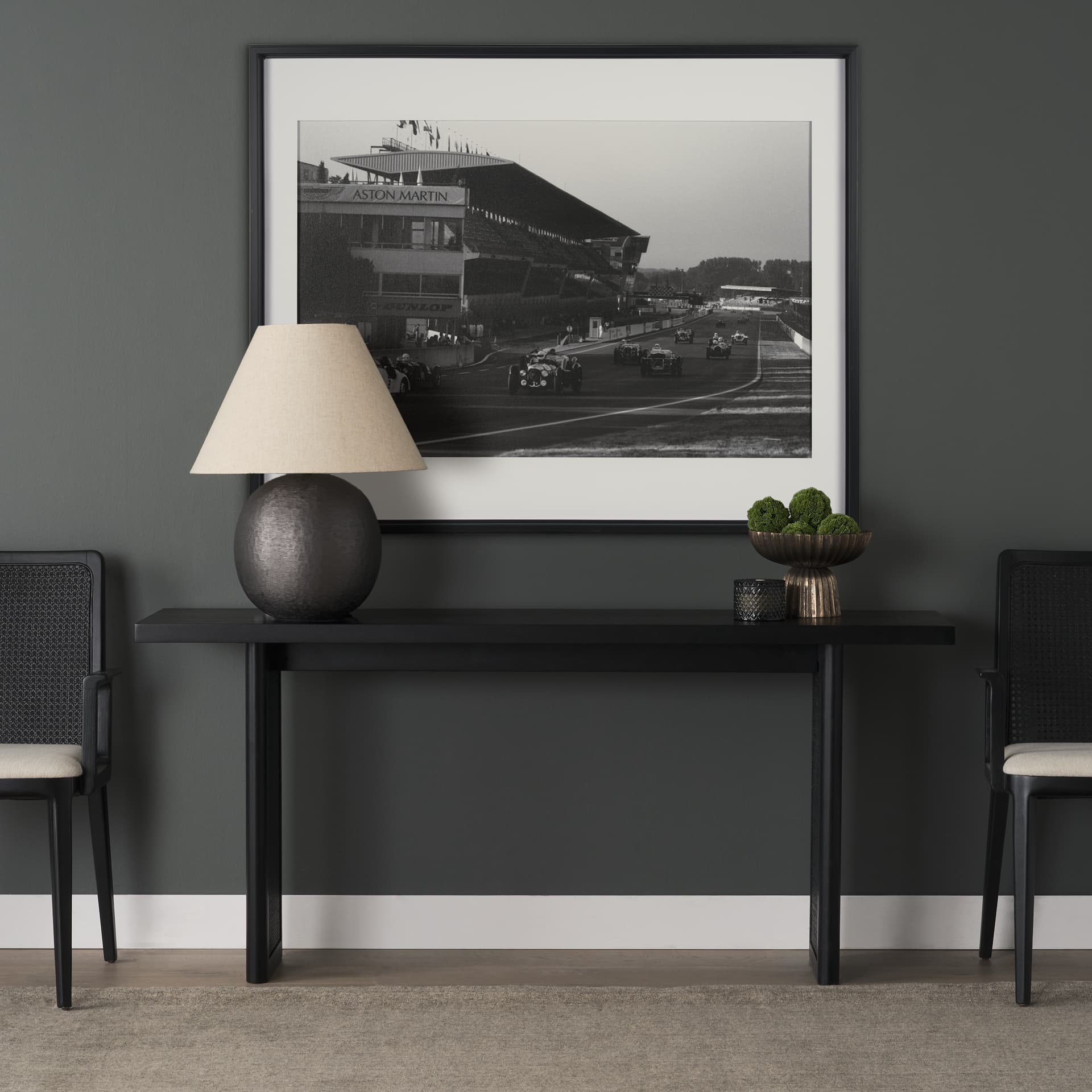 The Approach by Ben Wood a Hand Embellished Framed Photo Art Print Matted under Glass — in a styled room