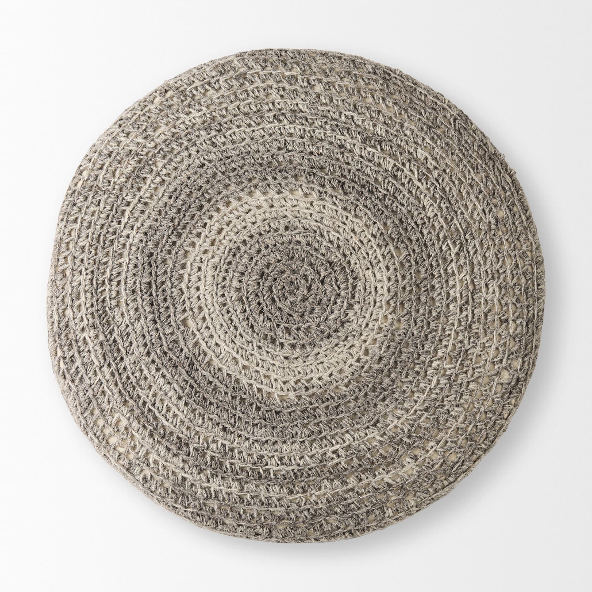Bina 30.0L x 30.0W x 15.0H Dark Gray 4 Legged Wool Stool — product photograph