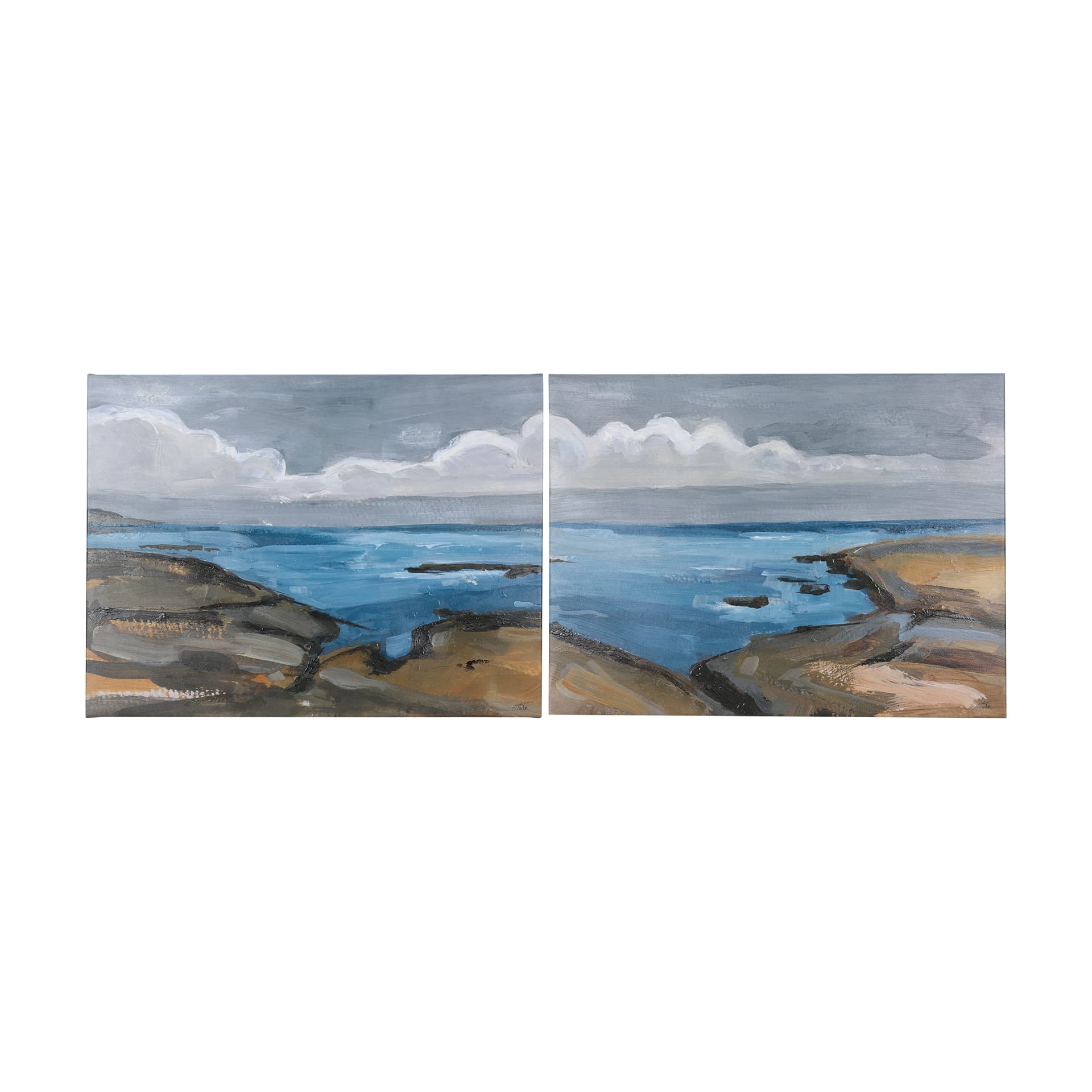 Grey Sky I by Mercana Studio a Hand Embellished Textured Canvas — product photograph