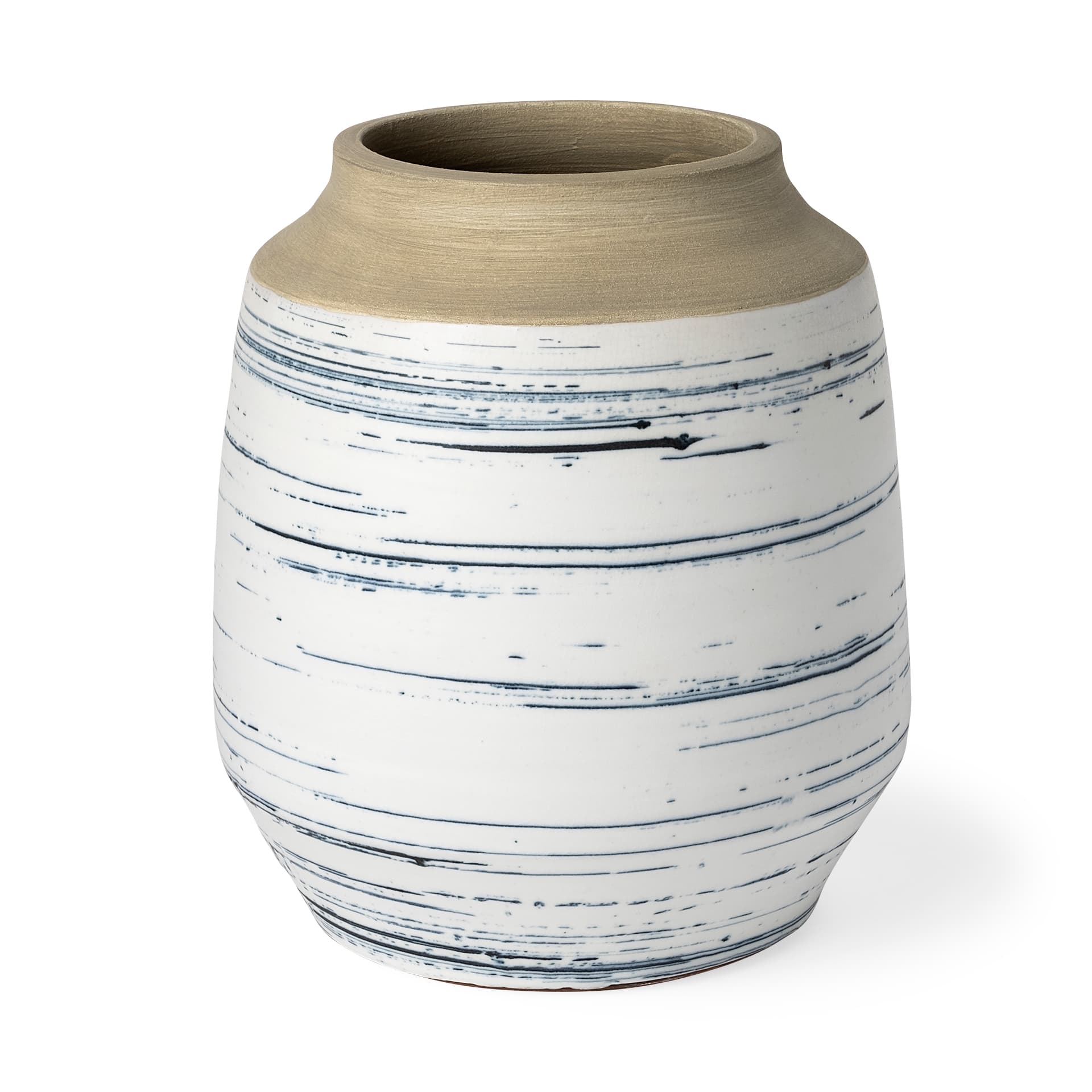 Sonnett Tall White/Blue Ceramic Vase — product photograph