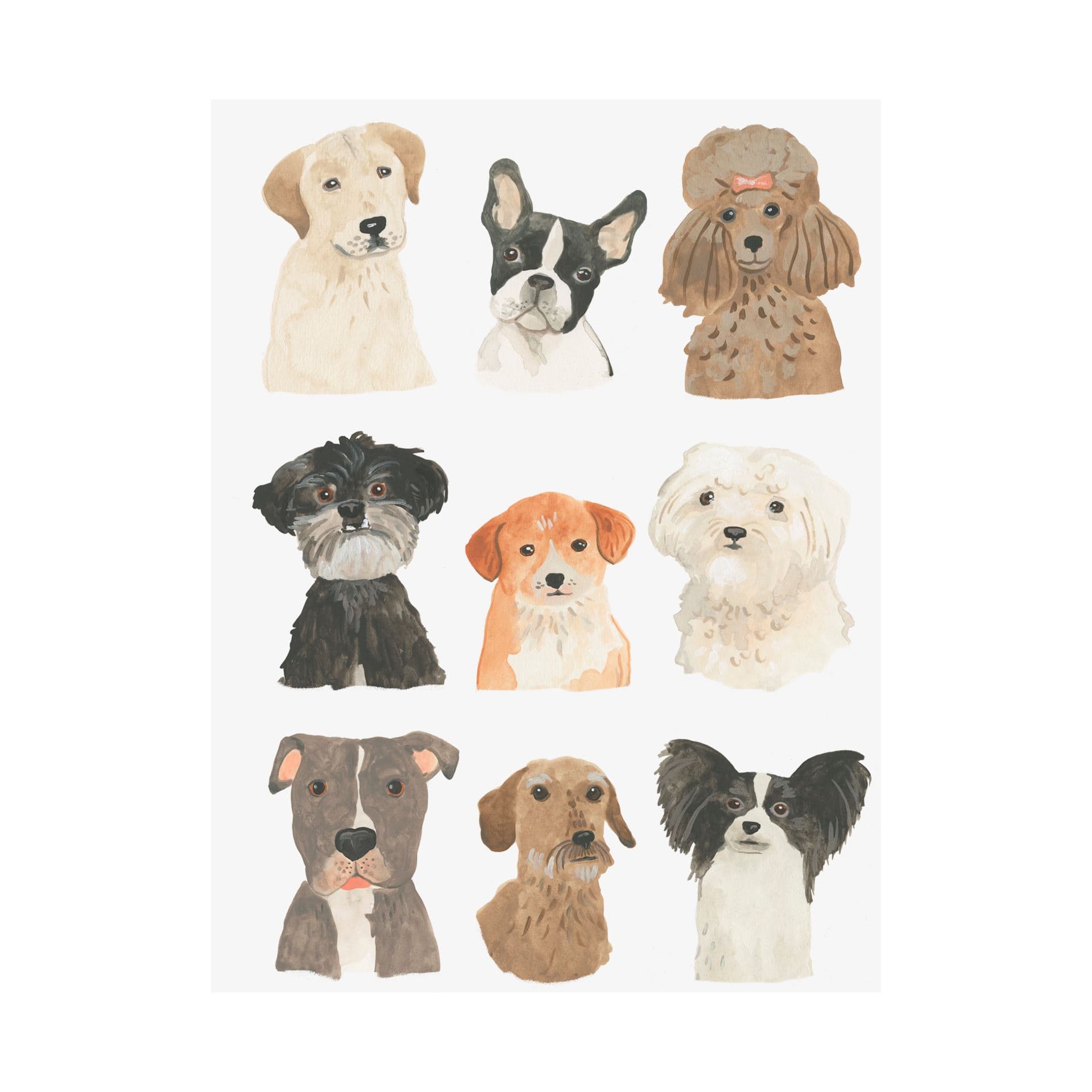 Doggos & Puppers II by June Erica Vess a Hand Embellished Textured Canvas — product photograph
