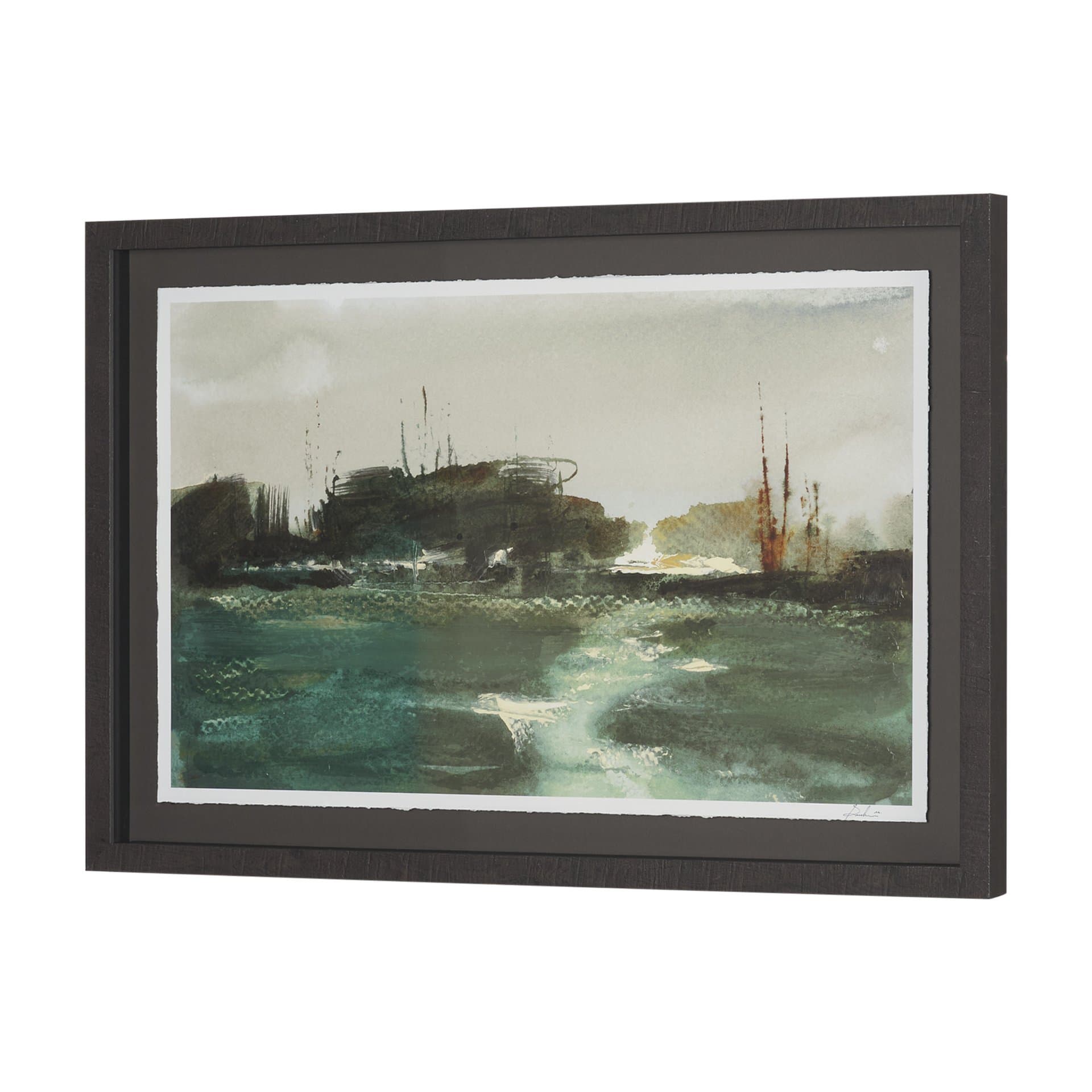 Morning Calm by Mercana Studio Hand Embelished Framed Artwork Matted under Glass — product photograph