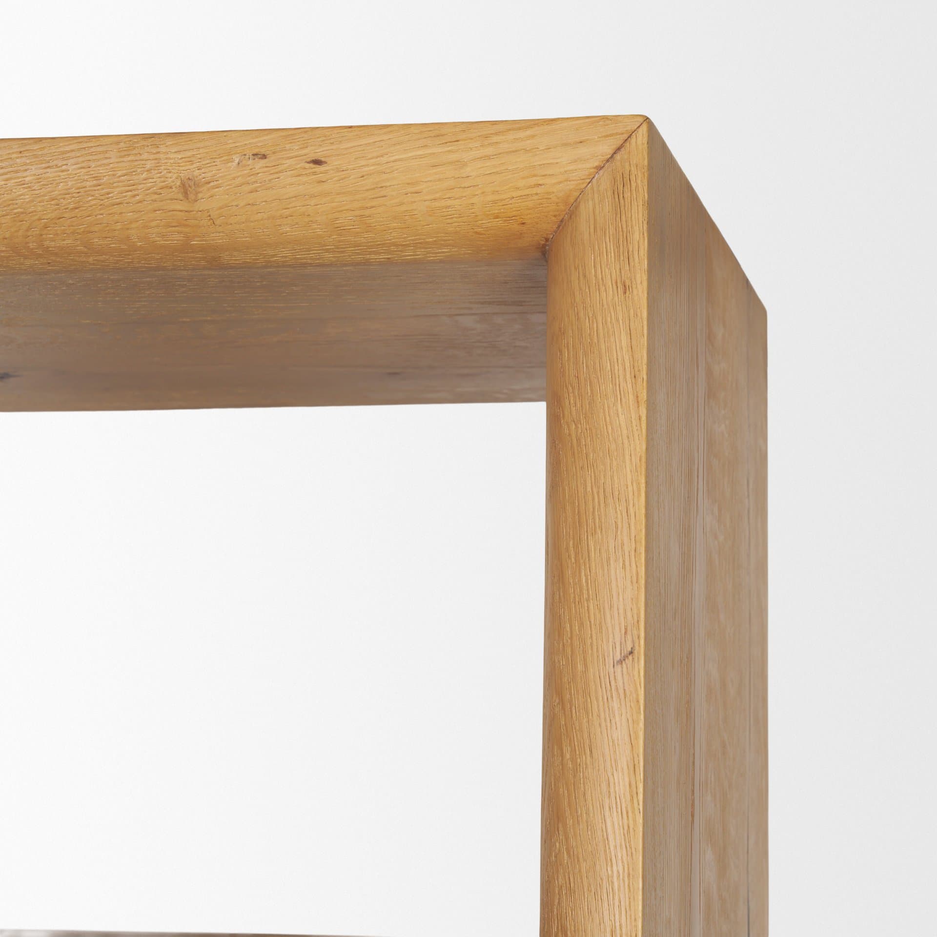 Belford 2-Door Open Light Brown Oak Wood Shelving Unit — product photograph