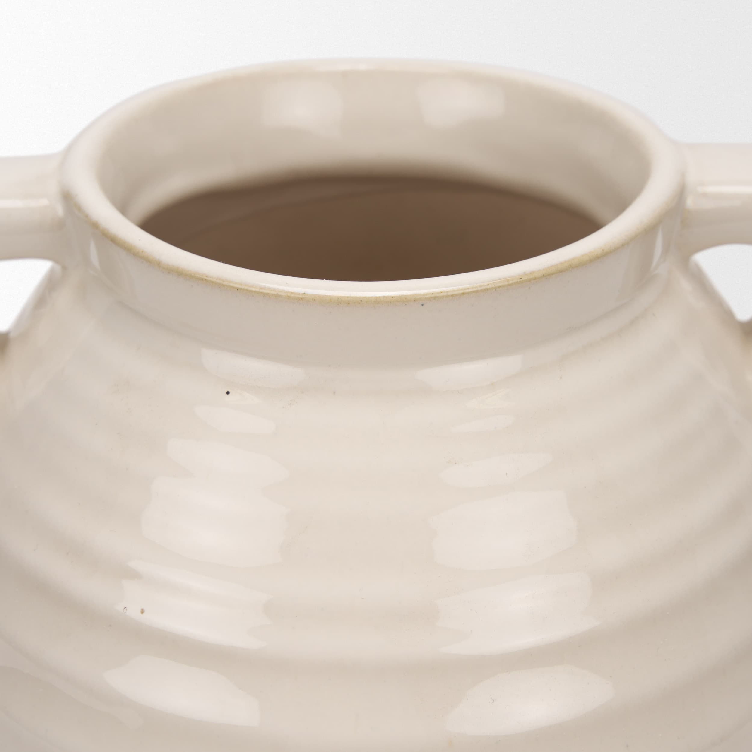 Tryna Large Beige w/ Matte Brown Ceramic Vase — product photograph