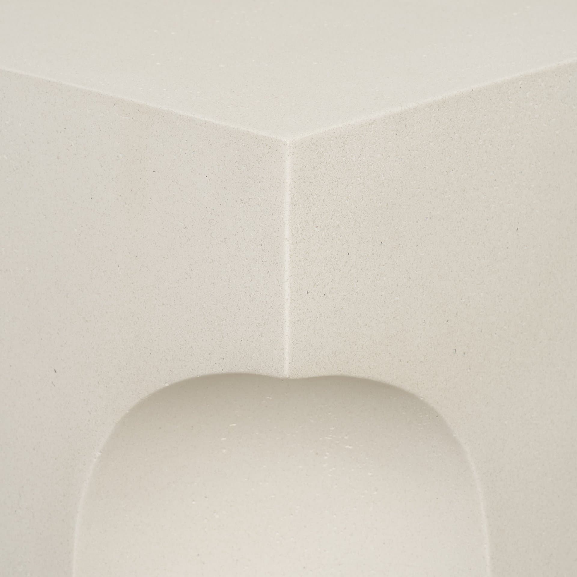 Bunda Square Sculptural Stone Finish Accent Table — product photograph