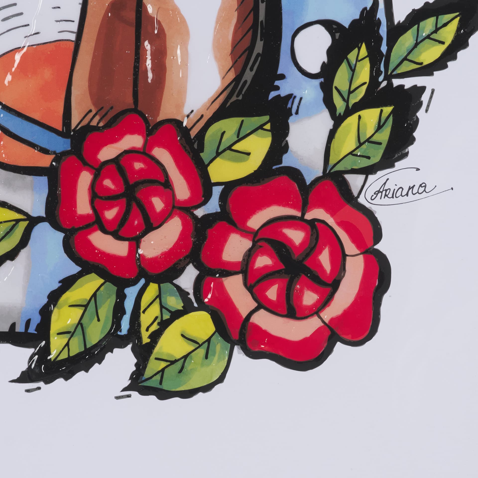 Wild West III by Mercana Studio Hand-Embellished Framed Artwork Matted under Glass — product photograph