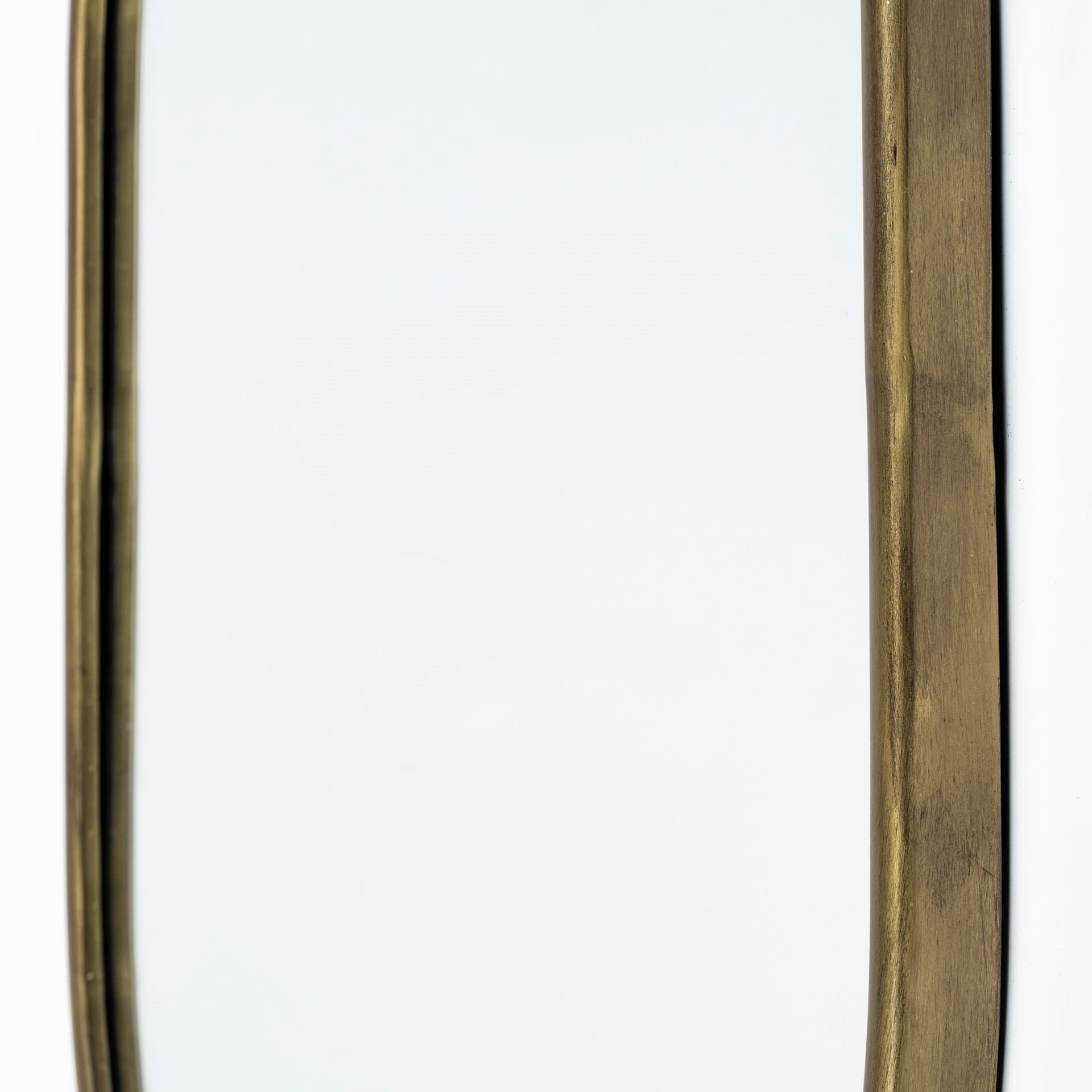 Sylvia I 24L x 35H Oval Gold Metal Frame Wall Mirror — product photograph