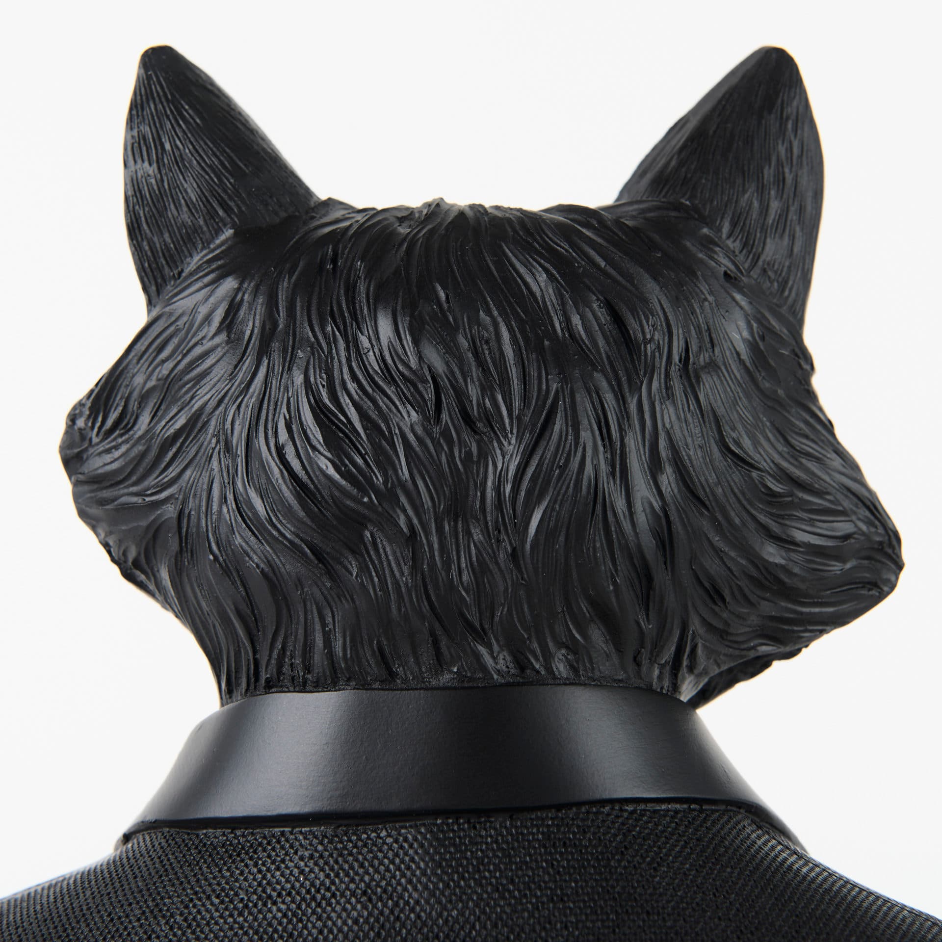 Murray 13H Black Painted Resin Fox in a Suit Bust — product photograph