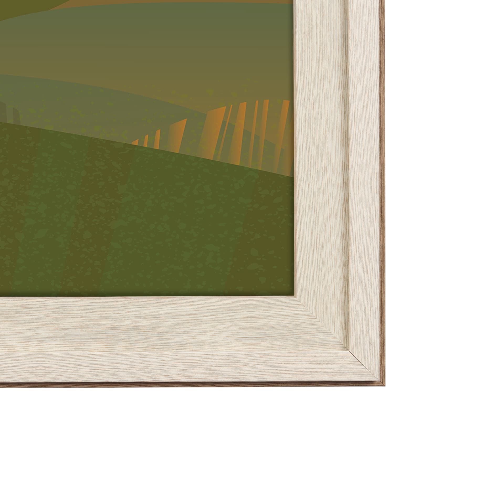 Grasslands GO (XL) by Mercana Studio a Hand Embellished Decograph Framed Art Print under Glass — product photograph