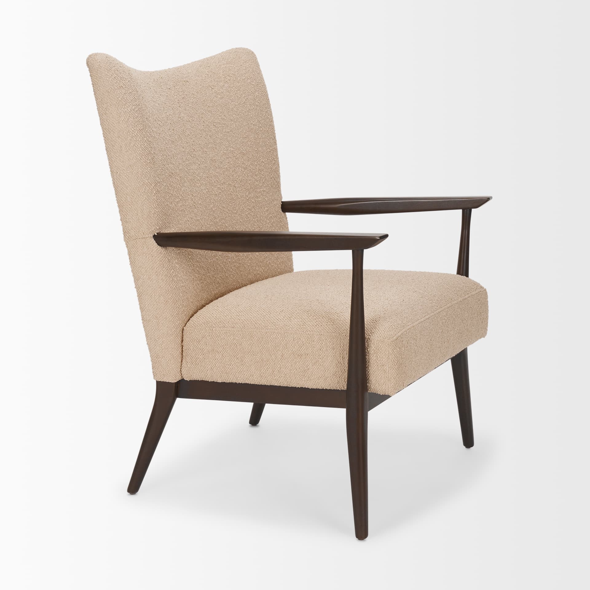 Argent Beige Boucle Accent Chair — product photograph