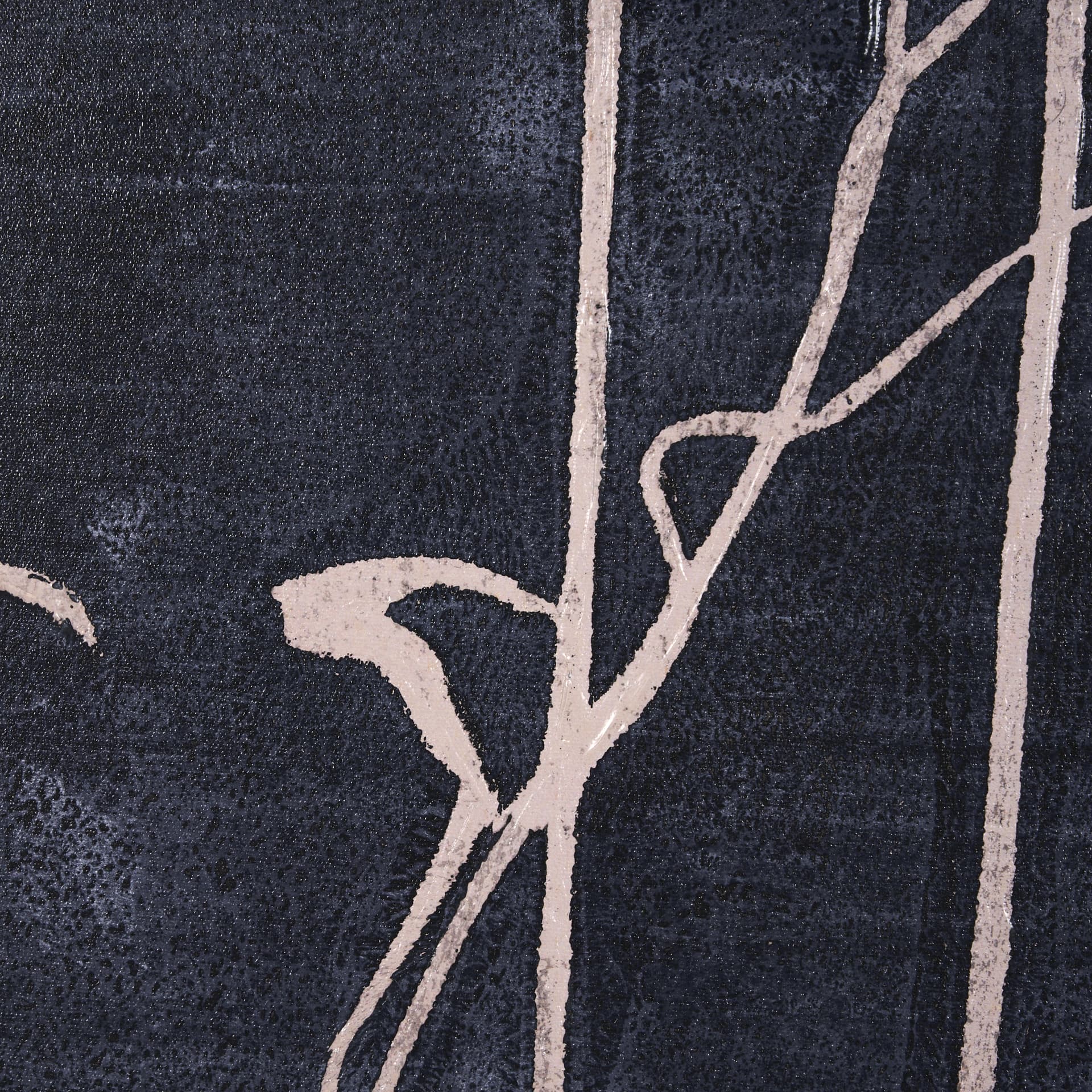 Herbes Hautes Indigo II by Mercana Studio a Hand Embellished Textured Framed Art Print — product photograph