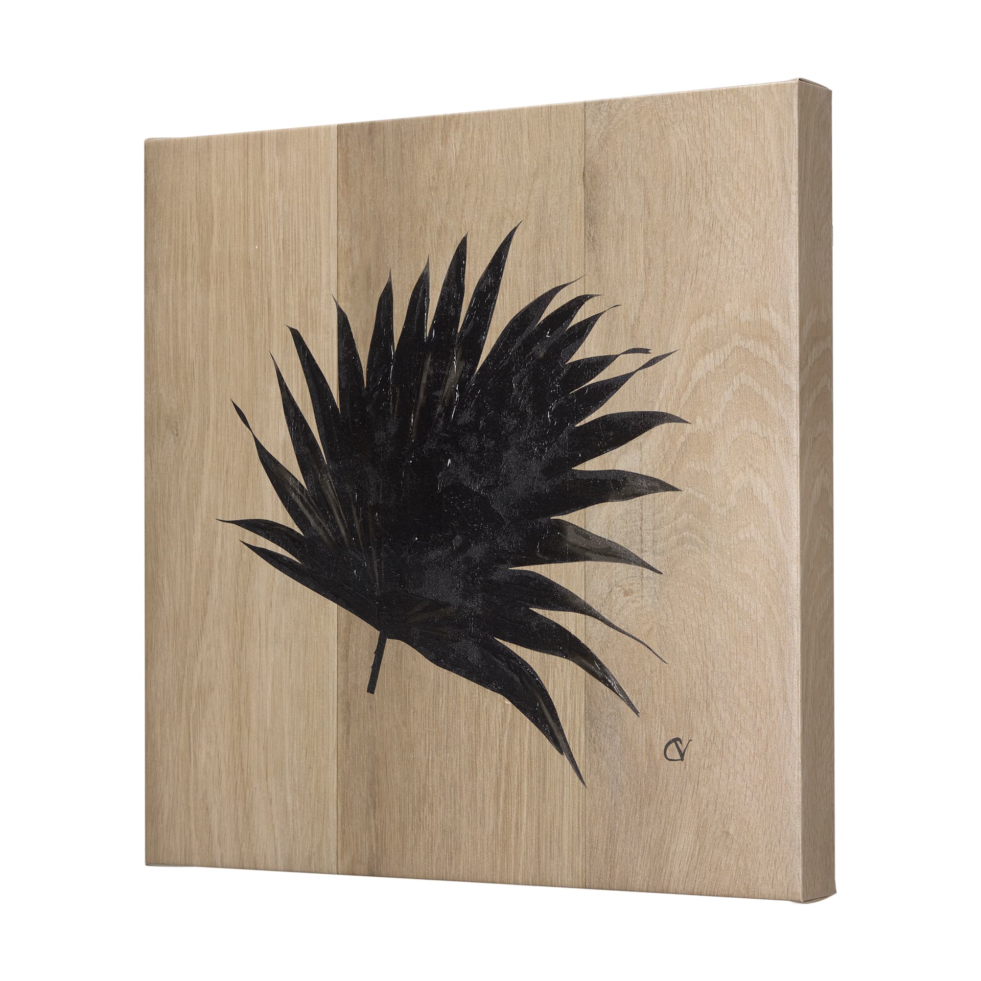 Tropical Leaf II by Mercana Studio a Hand Embellished Textured Canvas — product photograph