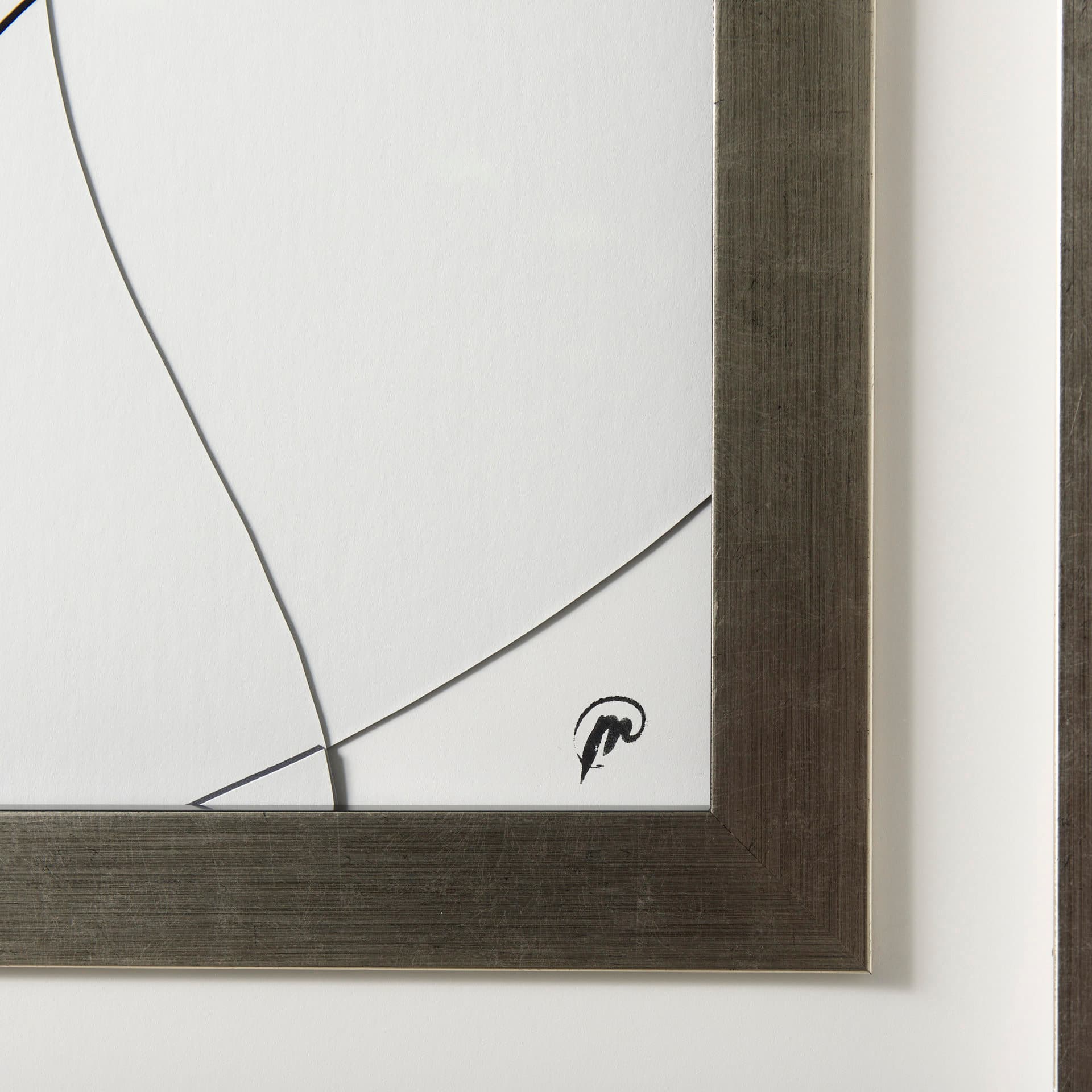 Geometry Experiment I by Studio M a handmade Original Framed Artwork under Glass — product photograph