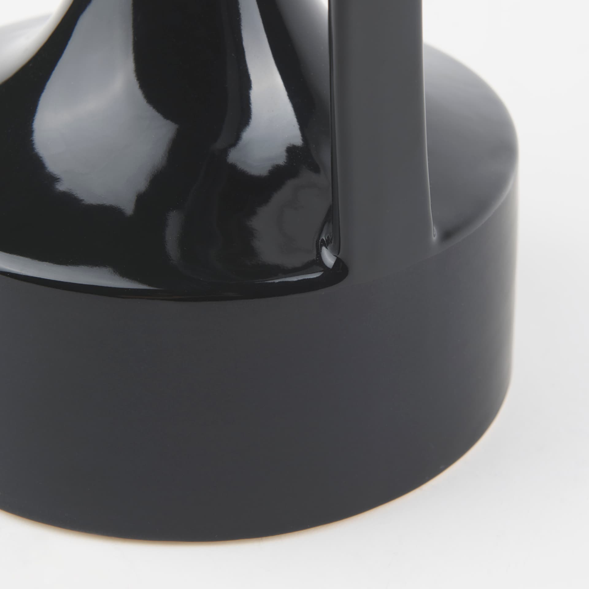 Burton 11.6H Medium Glossy and Matte Black Ceramic Jug Vase — product photograph