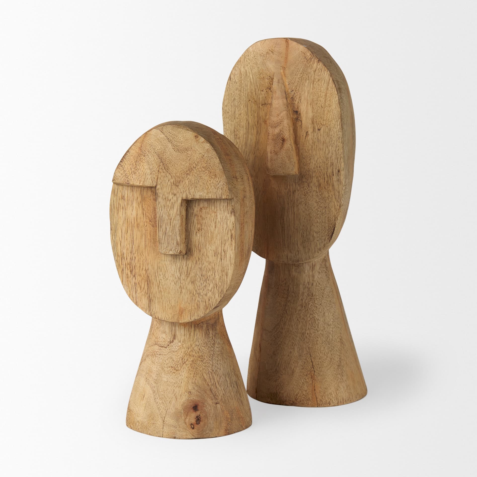 Ivan Medium Wooden Head Sculpture — product photograph