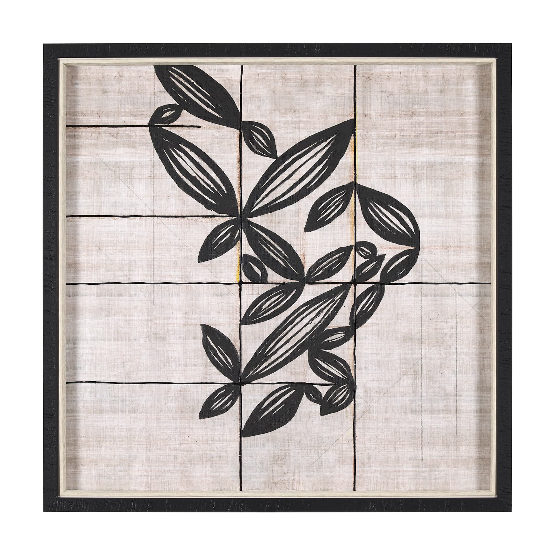 Papyrus Foliage II by Mercana Studio a Hand Embellished Textured Framed Art Print — product photograph