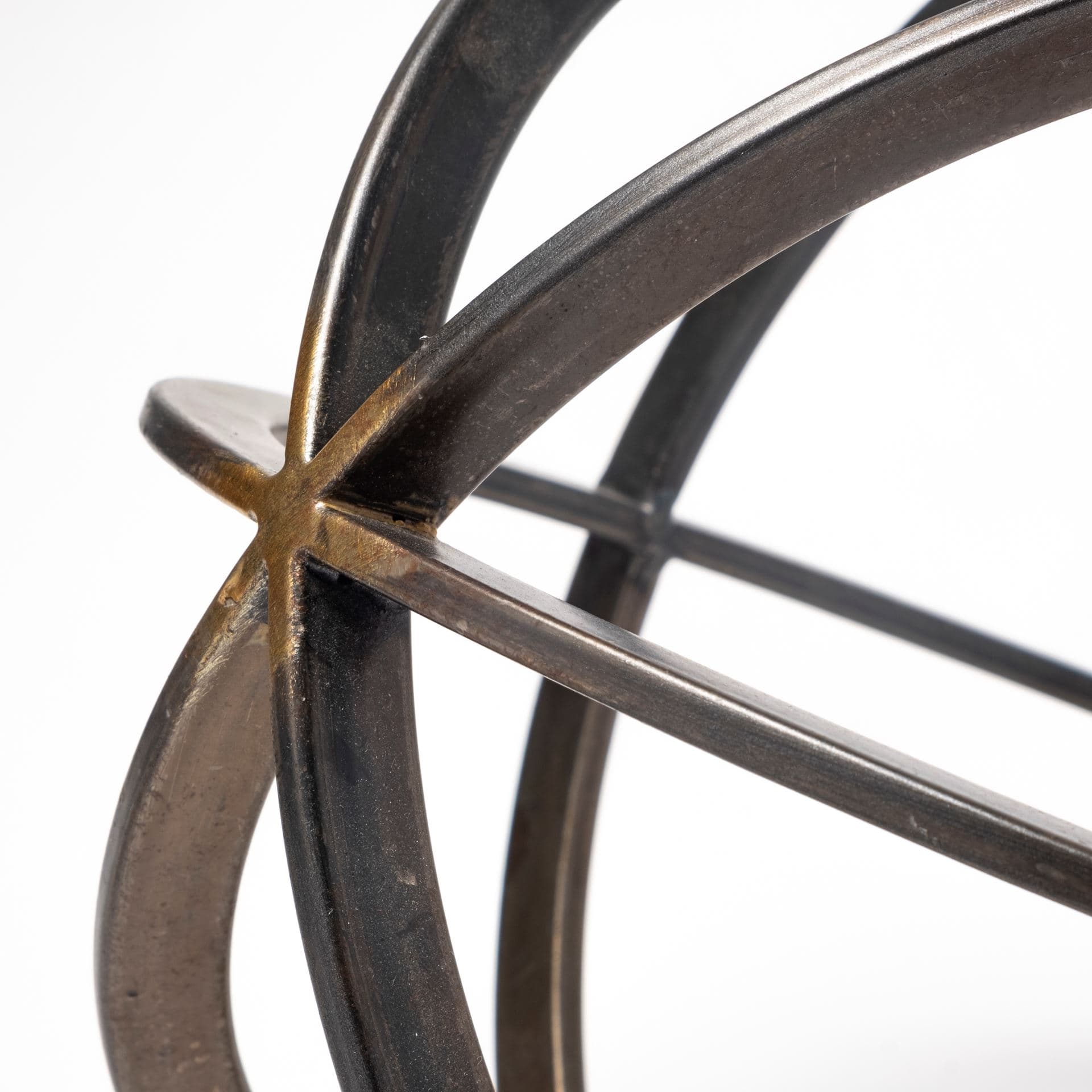 Galenna III (Large) 10L x 10W Black Metal Circular Decorative Orb — product photograph