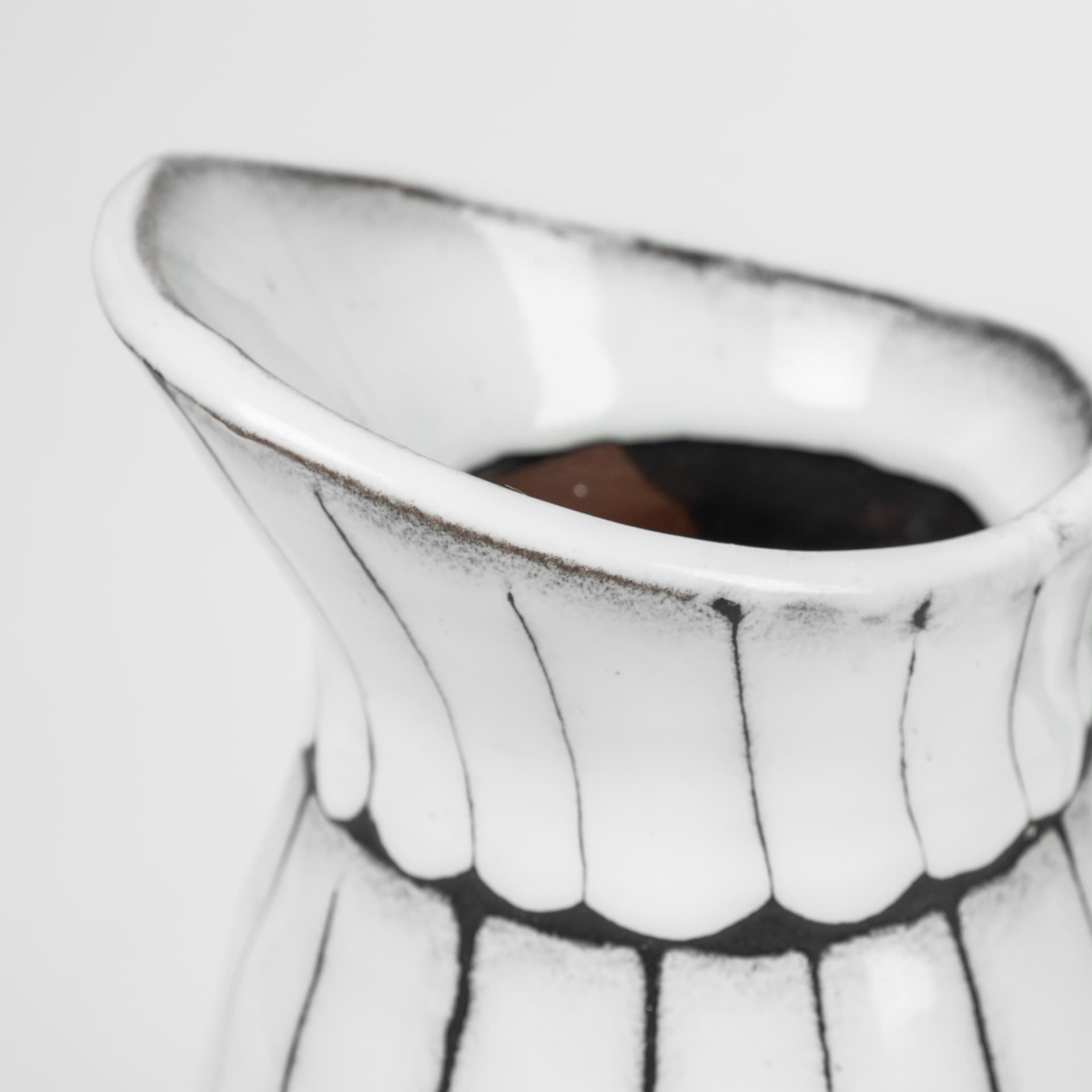 Lome Small White/Black Ceramic Jug — product photograph