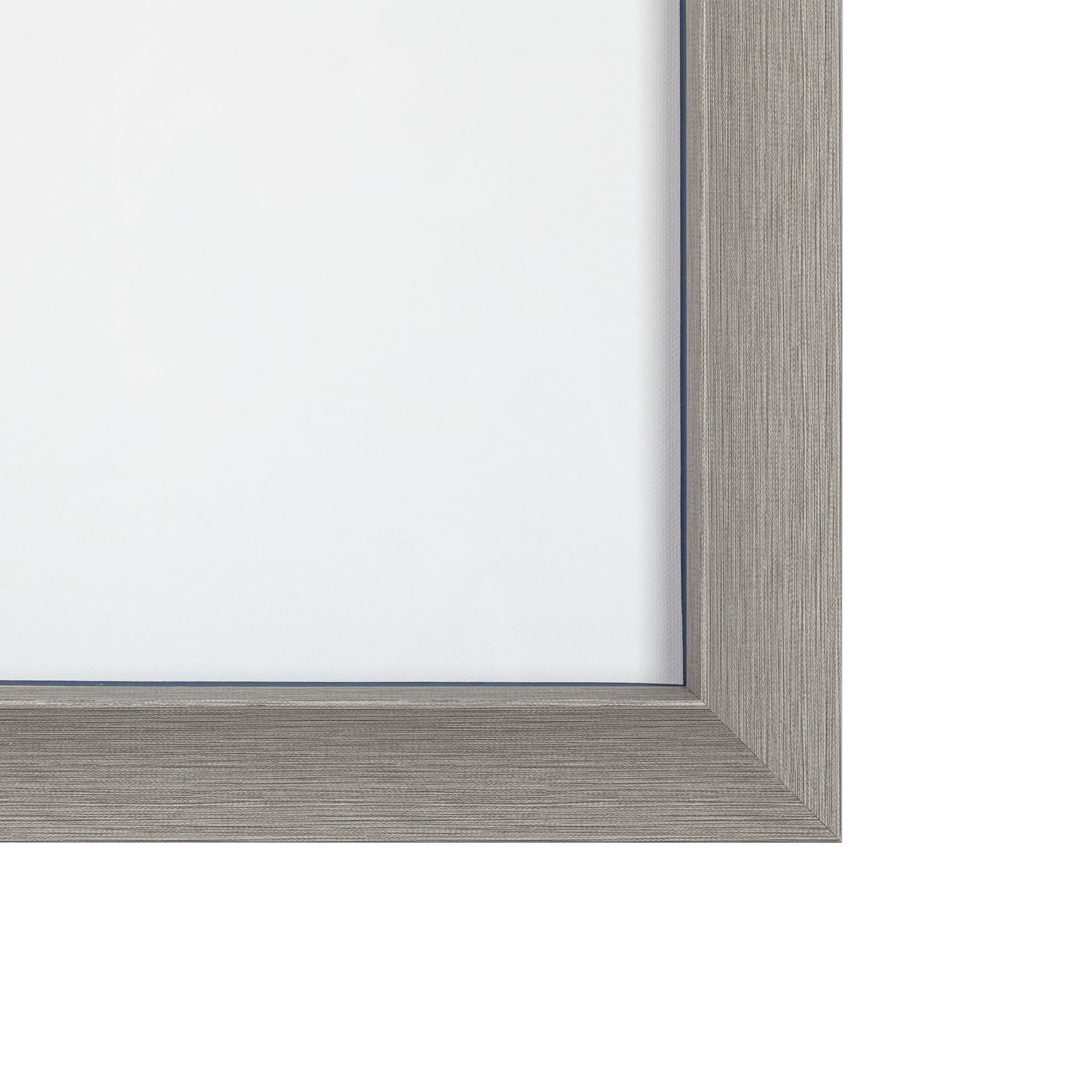 Canoe Blueprint by Dayna a Hand Embellished Textured Framed Art Print Matted under Glass — product photograph