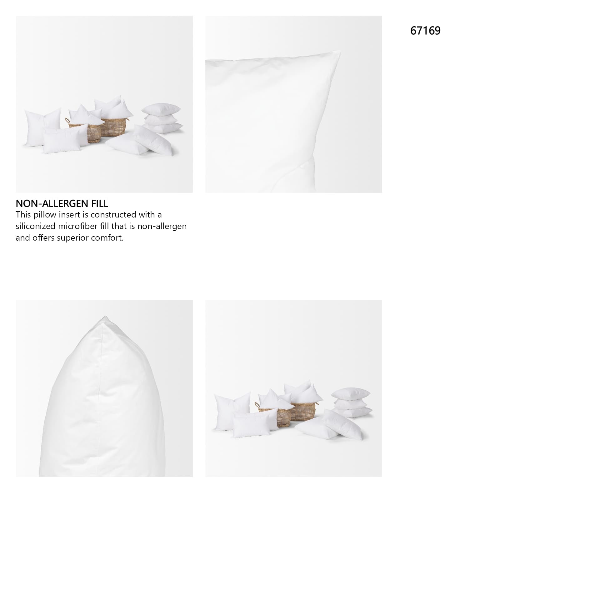 13x21 Non-Allergen Pillow insert — in a styled room