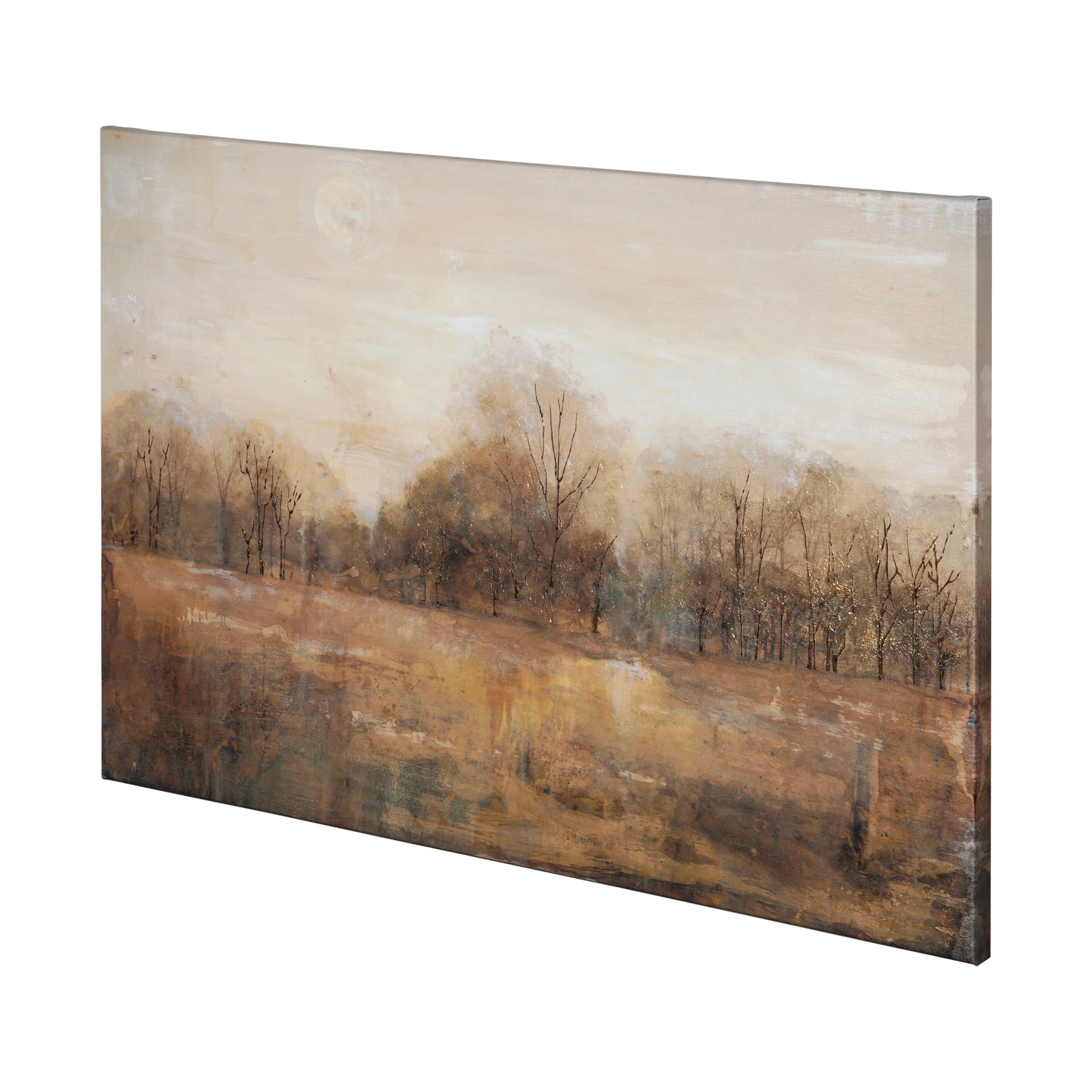 Copper Glaze Landscape by Matina Theodosiou a Hand Embellished Textured Canvas — product photograph