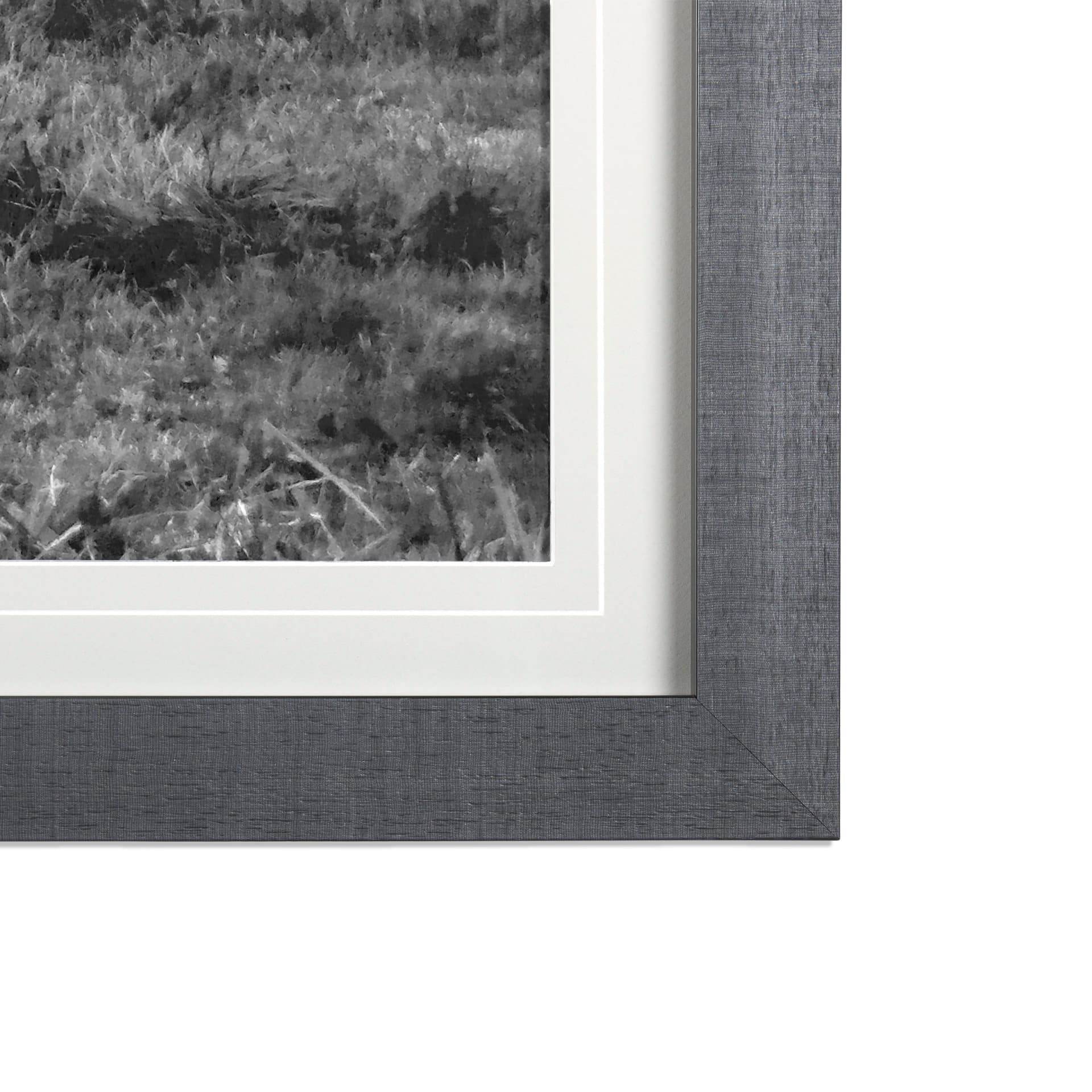 Grey & White Barn Ii by Mercana Studio Hand Embellished Textured Framed Photo Art Print Matted under — product photograph