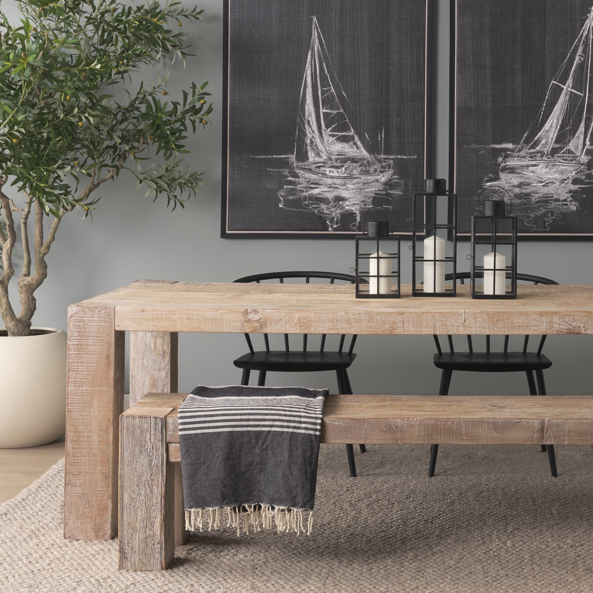 Gamfield 6.1L x 6.1W x 16.7H Large Black Metal and Glass Lantern — product photograph
