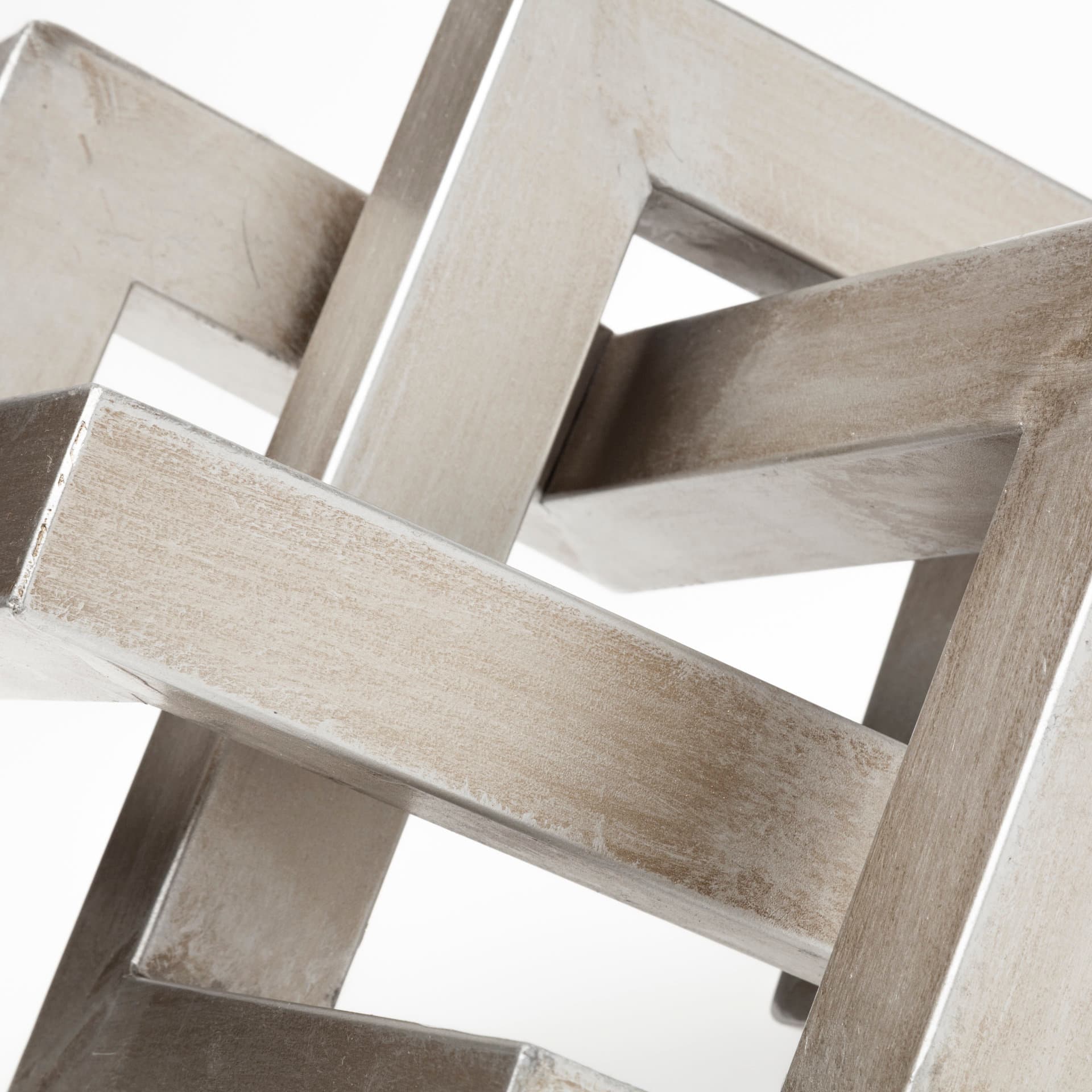 Link Small Silver Metal Sculpture Decorative Object — product photograph