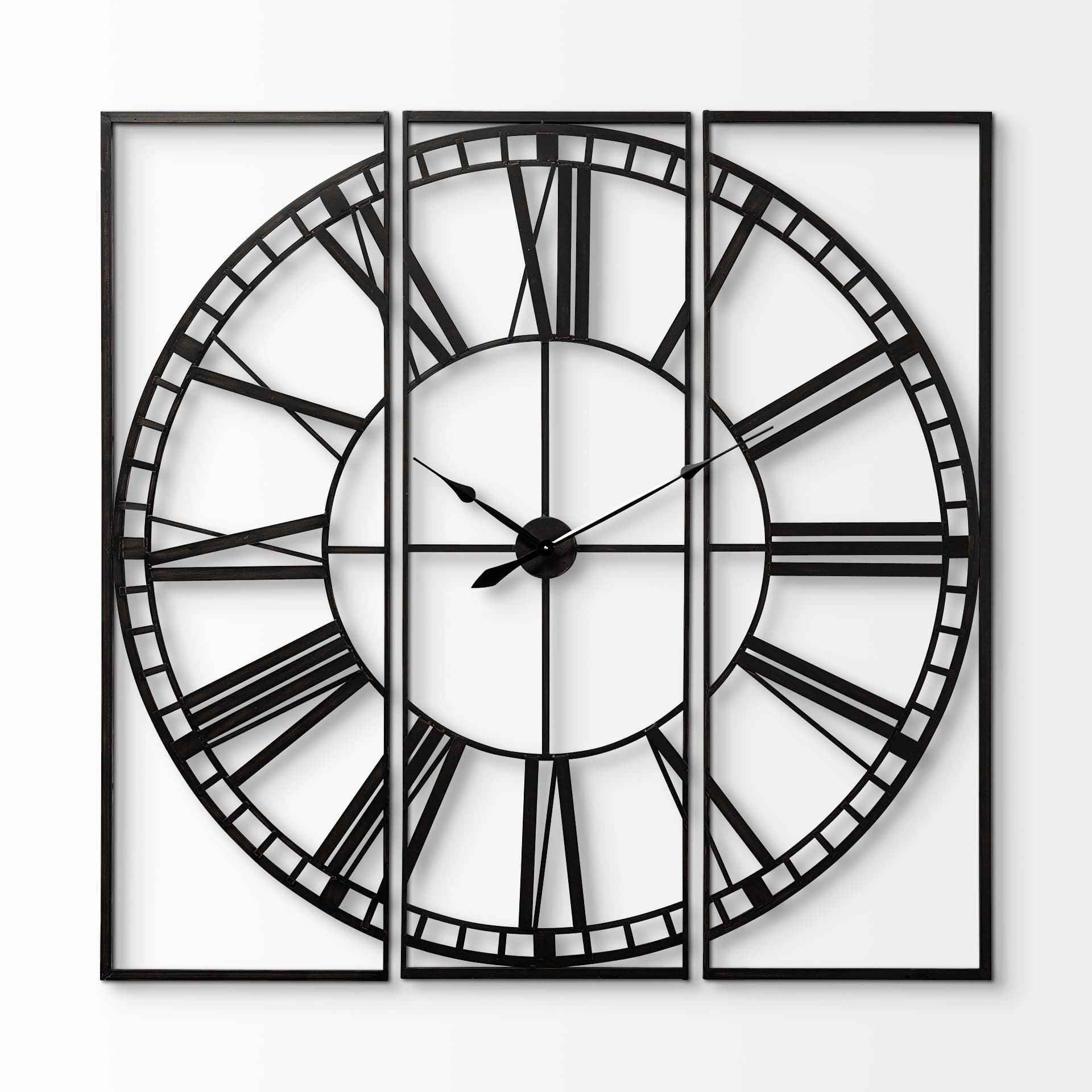 Norwood 60" Square Oversized+ Industrial Wall Clock — product photograph
