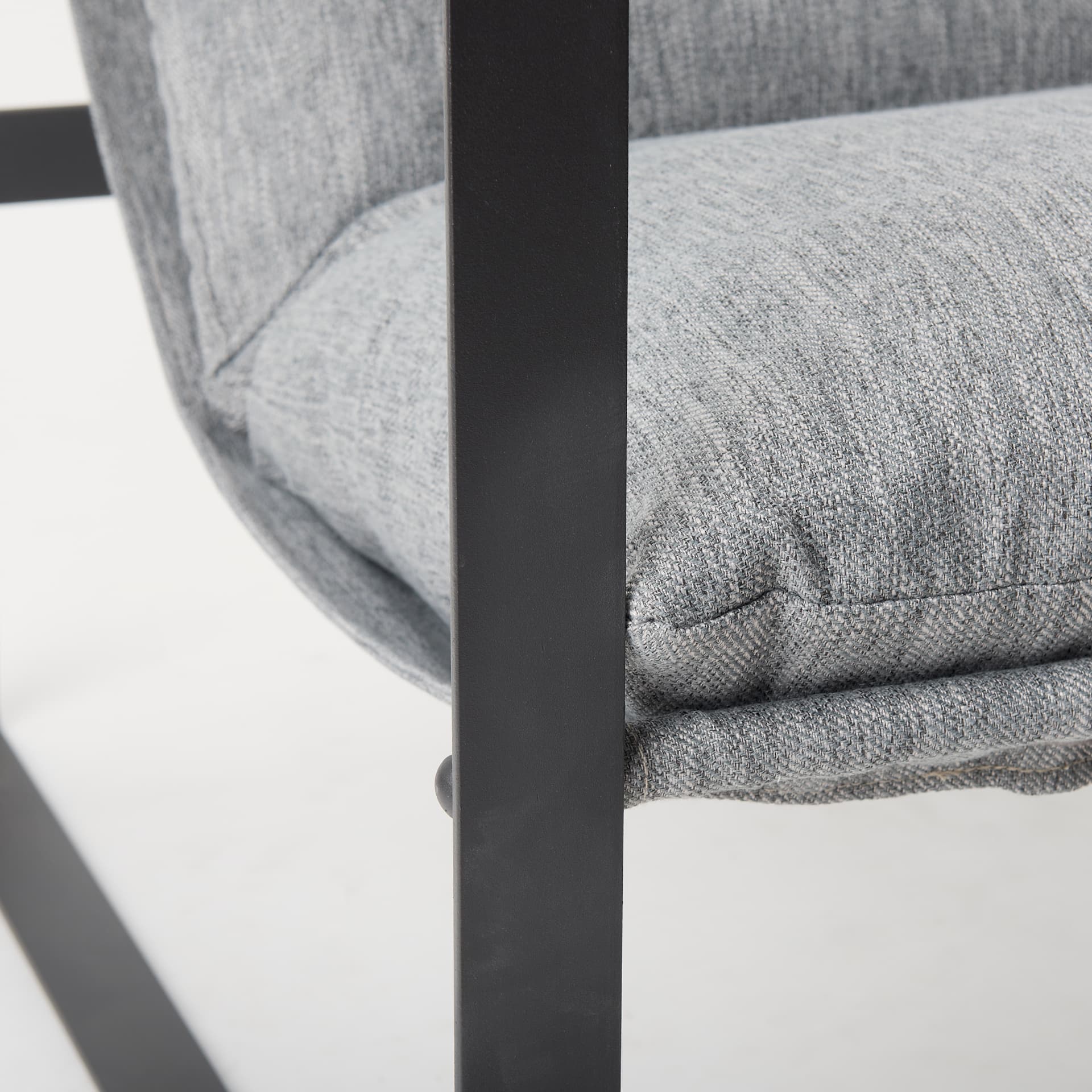 Guilia Castlerock Gray With Metal Frame Sling Accent Chair — product photograph