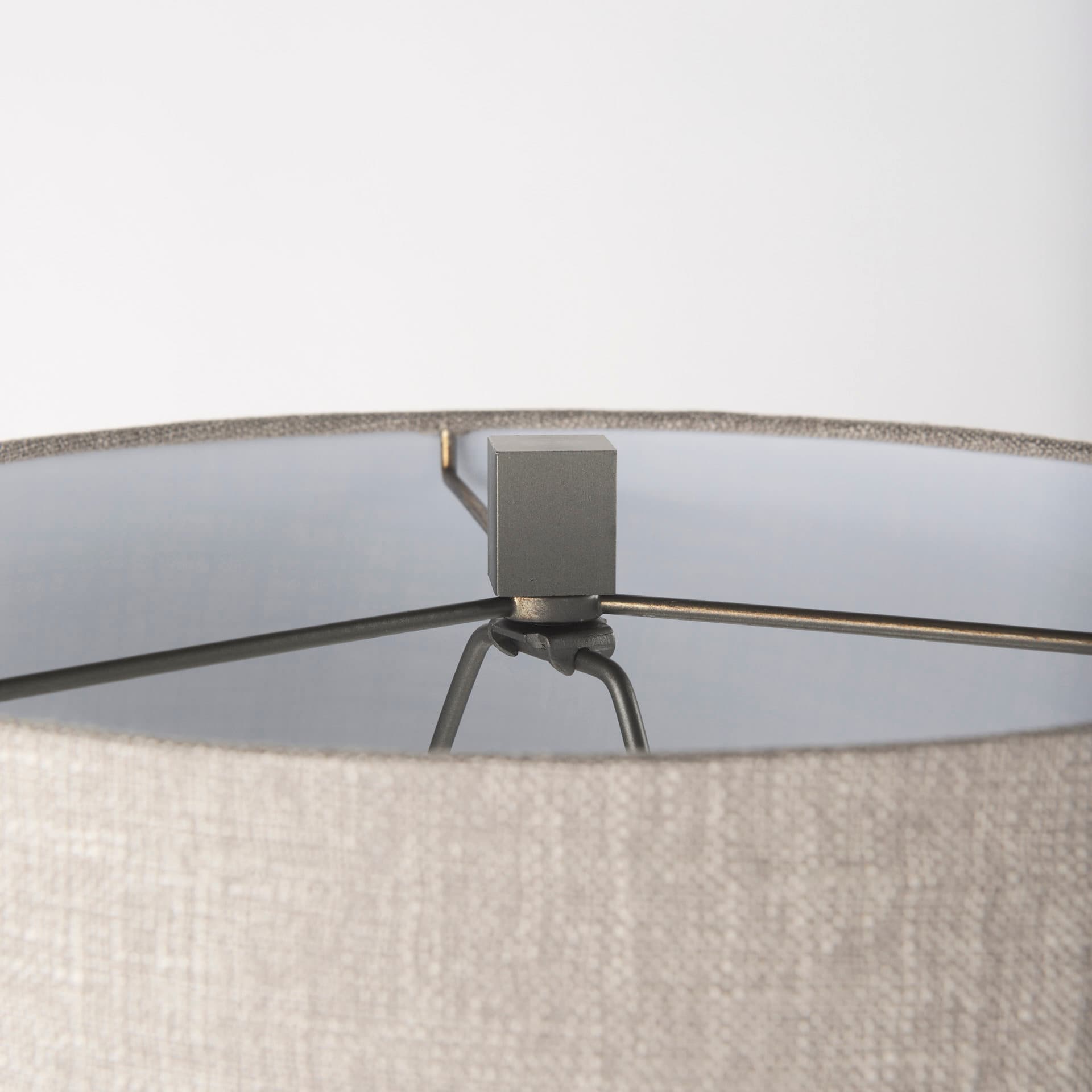 Raen (28.5"H) Gray Metal Octagonal Base w/Beige Shade Table Lamp — product photograph