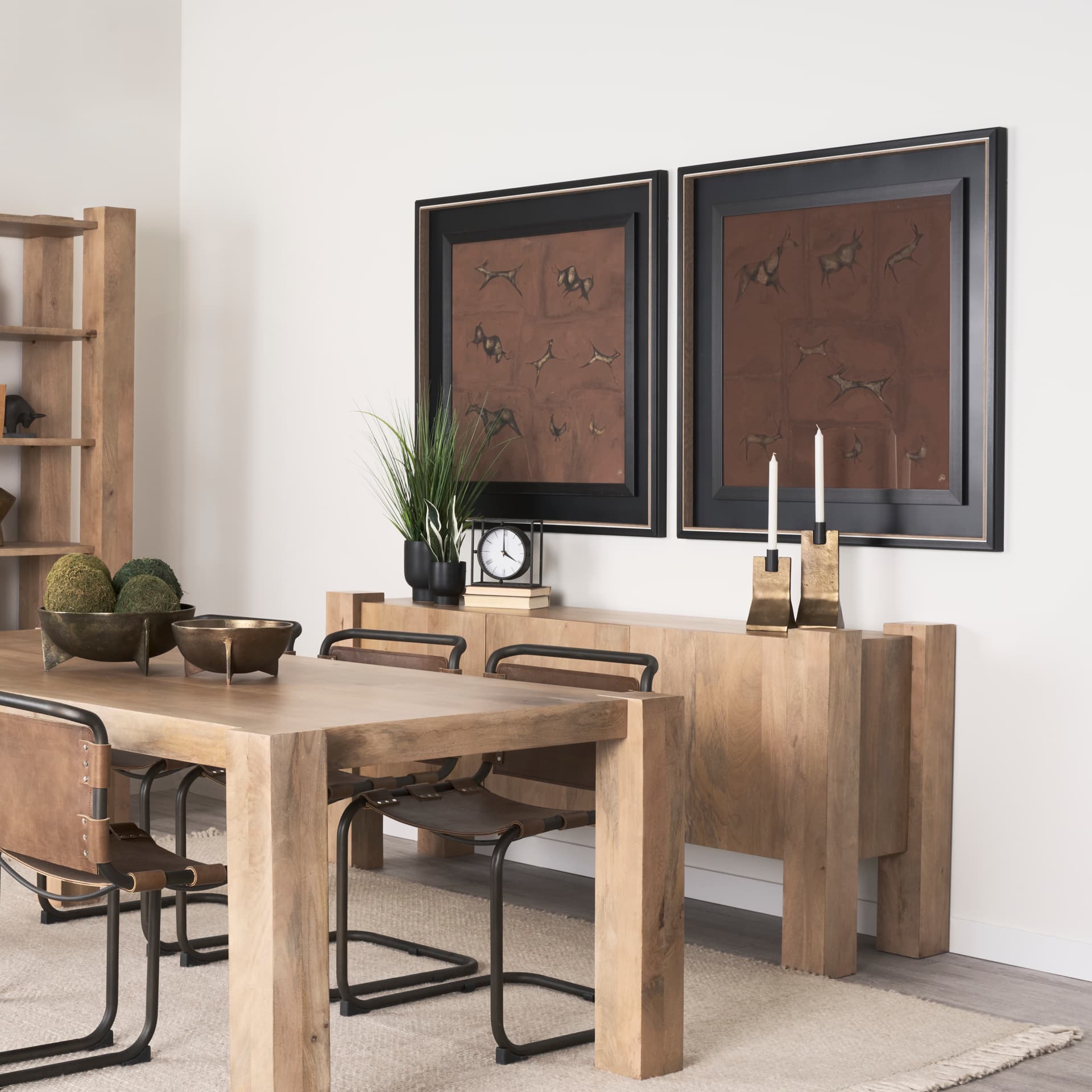 Stone Age II by Studio M a handmade Original Framed Artwork under Glass — in a styled room
